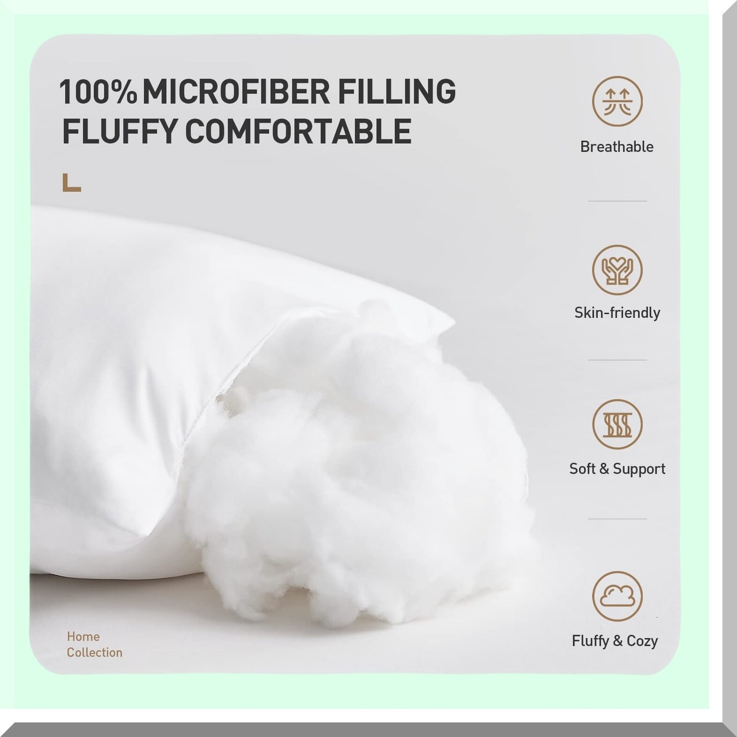 Luxury Square Pillow Inserts - Set of 2, 20x20 Premium Polyester Stuffer, White Throw Pillow Forms - Plush Cushion Fill for Home Decor