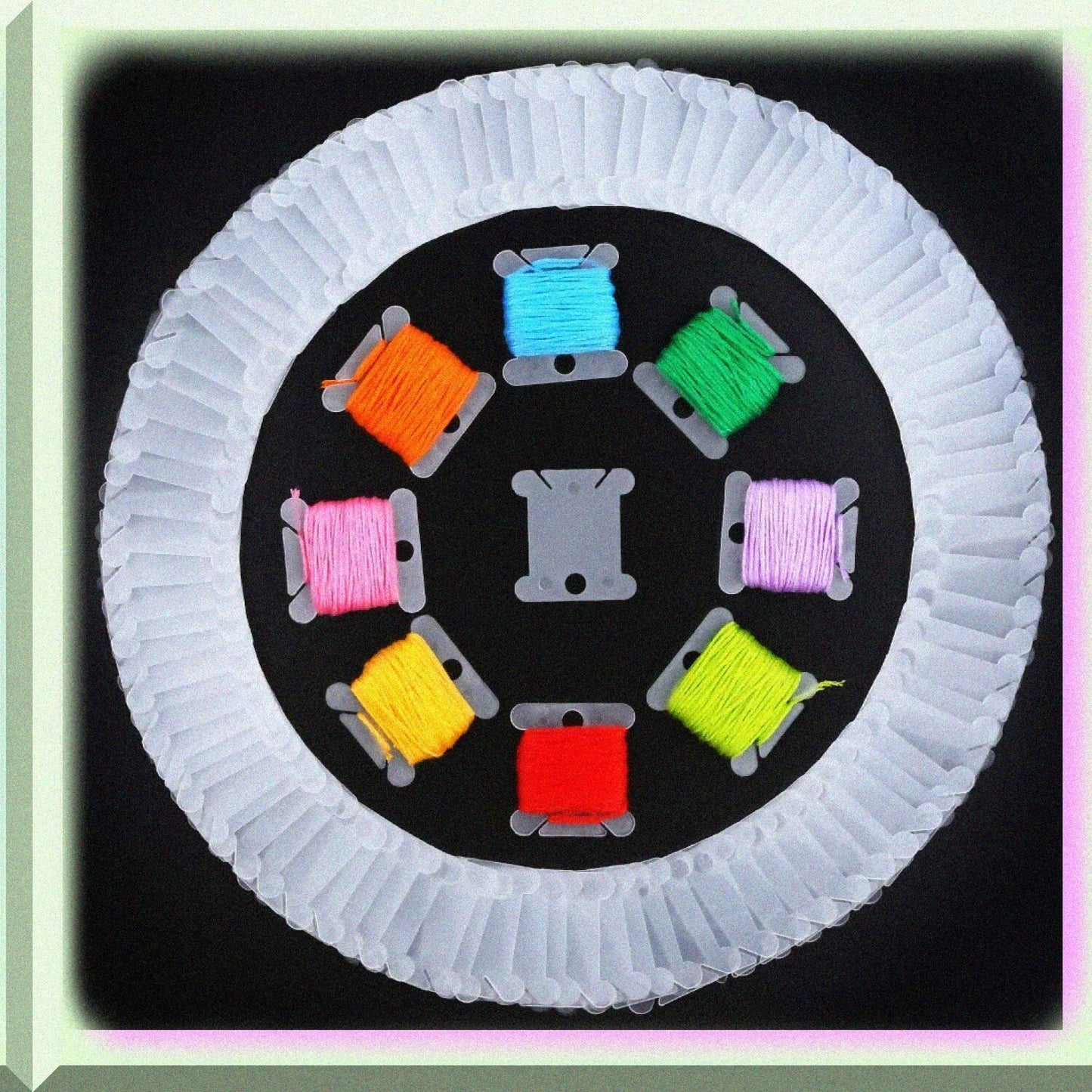 100 Pieces Embroidery Thread Cards with Plastic Storage Box