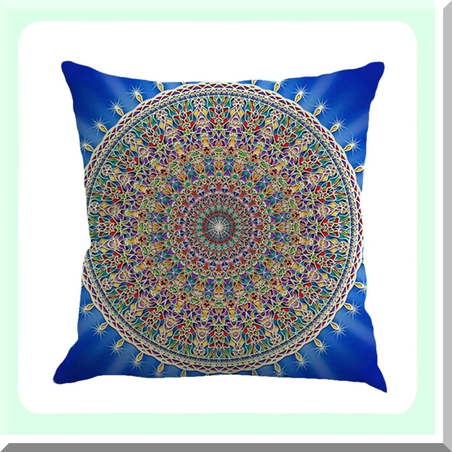 Retro Floral Medallion Bohemian Pillow Covers - Set of 4 | Boho Decor Hippie Throw Pillows for Sofa Couch 18x18 - Decorative Vintage Cushion Case