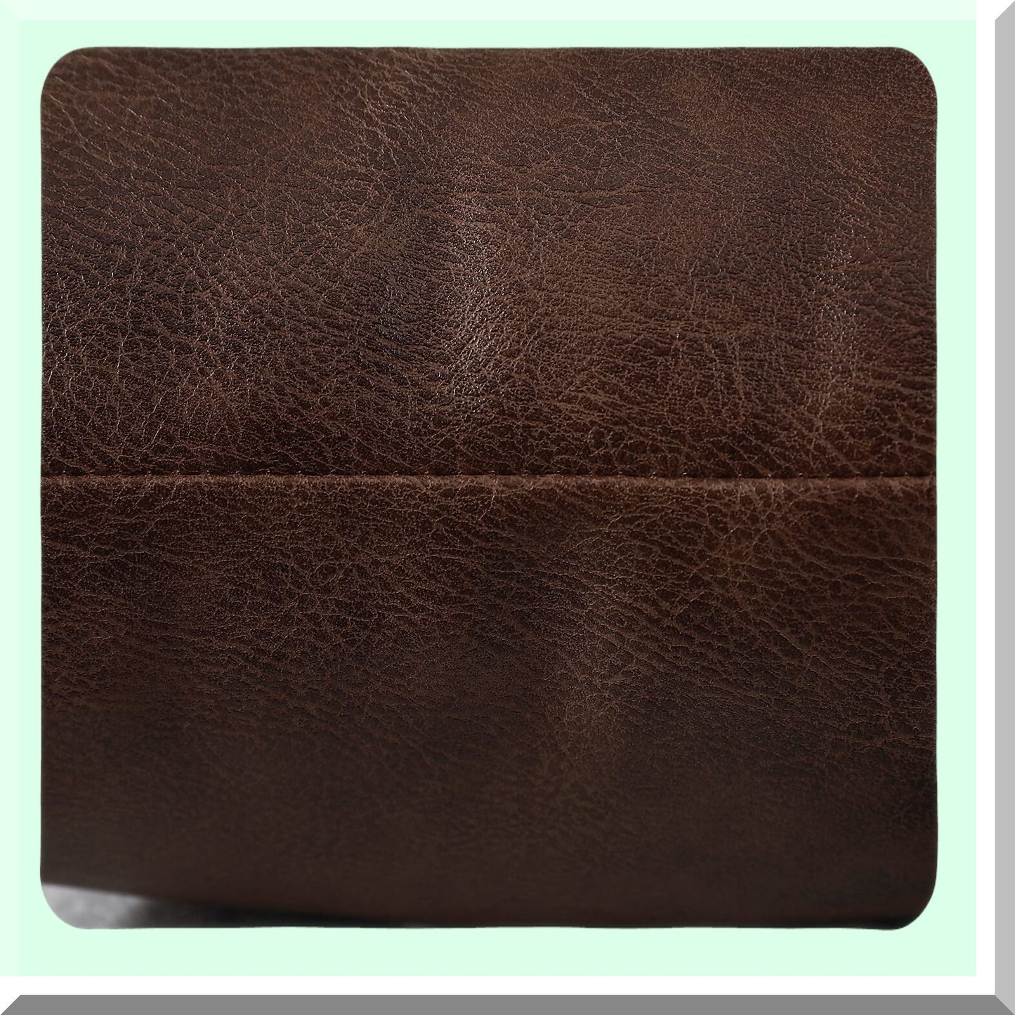 Boho Leather Lumbar Pillow Cover - Farmhouse Decor Cushion Case for Sofa Couch Bed - Modern Vegan Dark Brown - 14x24 - Living Room Accent