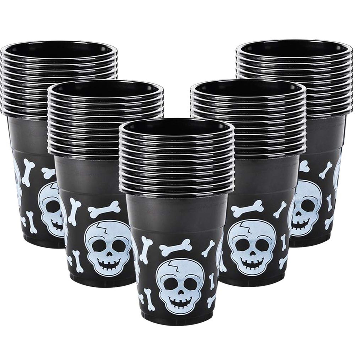 Disposable 16oz Party Cups Set of 50 for Spooky and Pirate Events