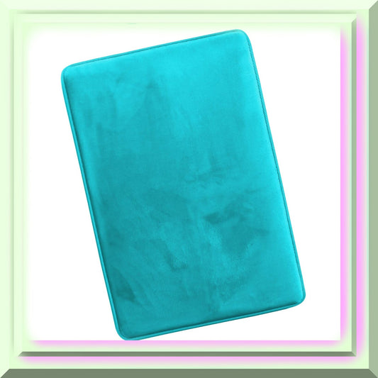 Bathroom Rug 20x32 Teal Blue Non-Slip Plush