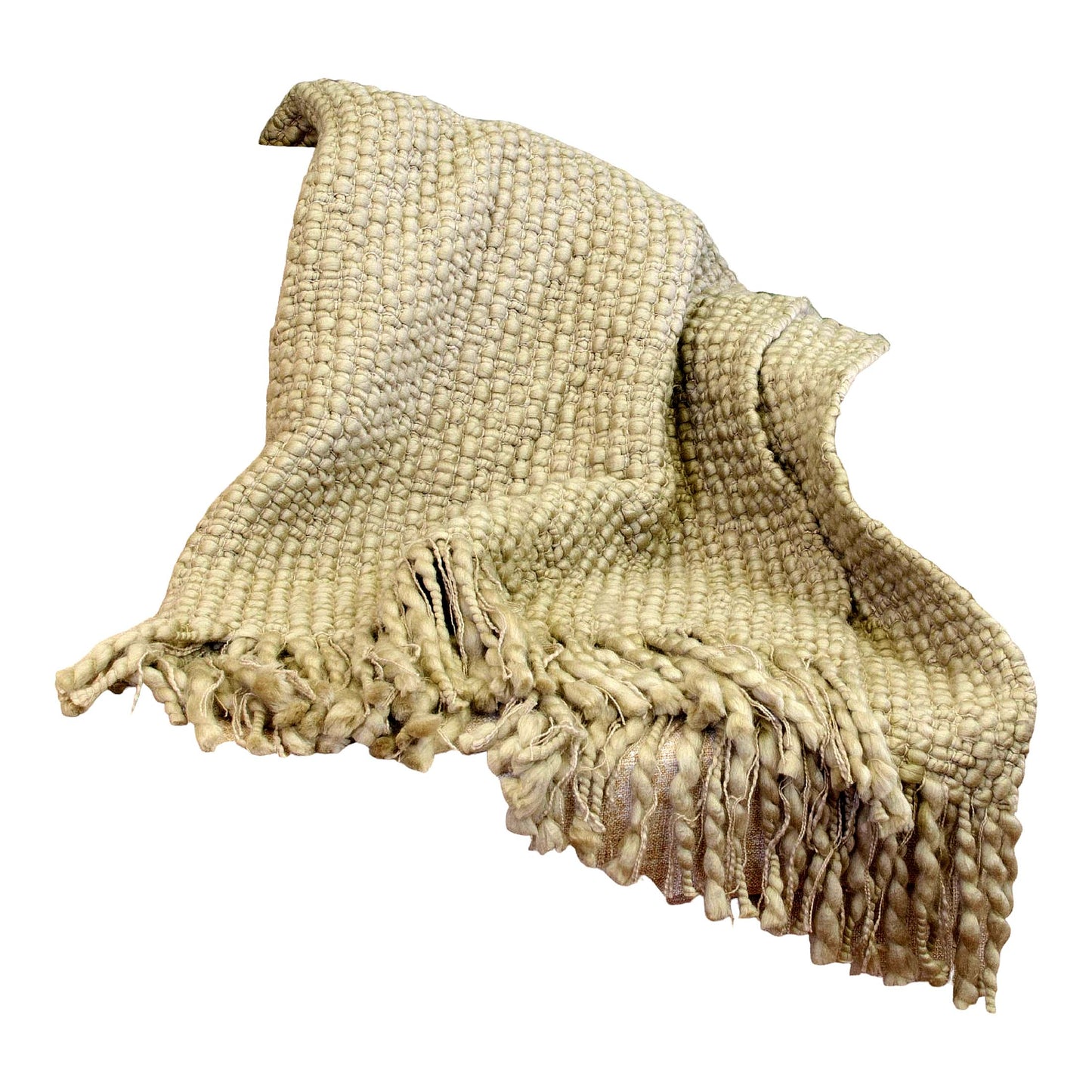 CozyKnit Taupe Throw Blanket - Effie Solid Knit, Perfect for Couch or Bed, 50" x 60"