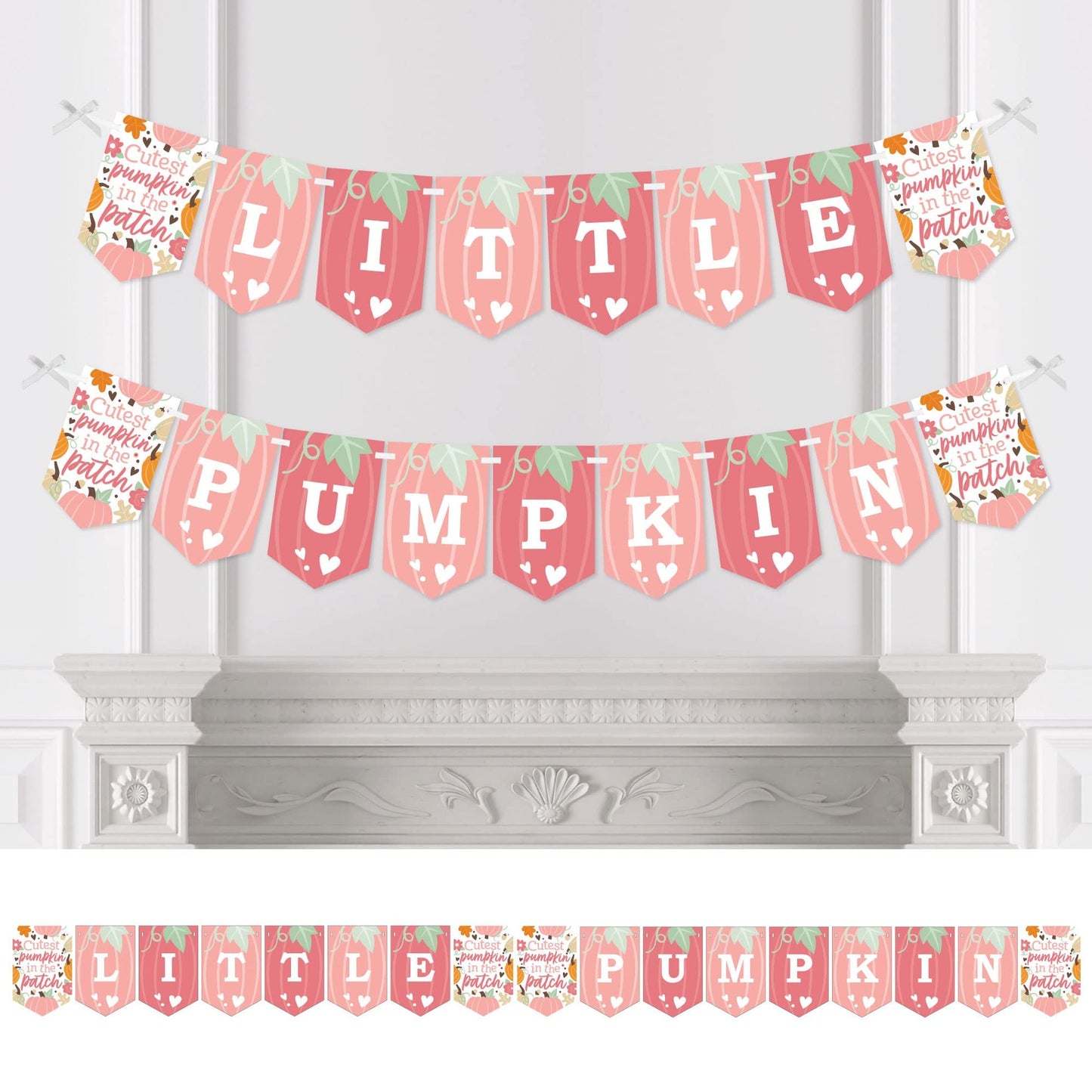 Fall Harvest Pumpkin Party Banner - Autumn Baby Shower Decorations - Little Pumpkin Birthday Bunting - Girl Fall Party Supplies