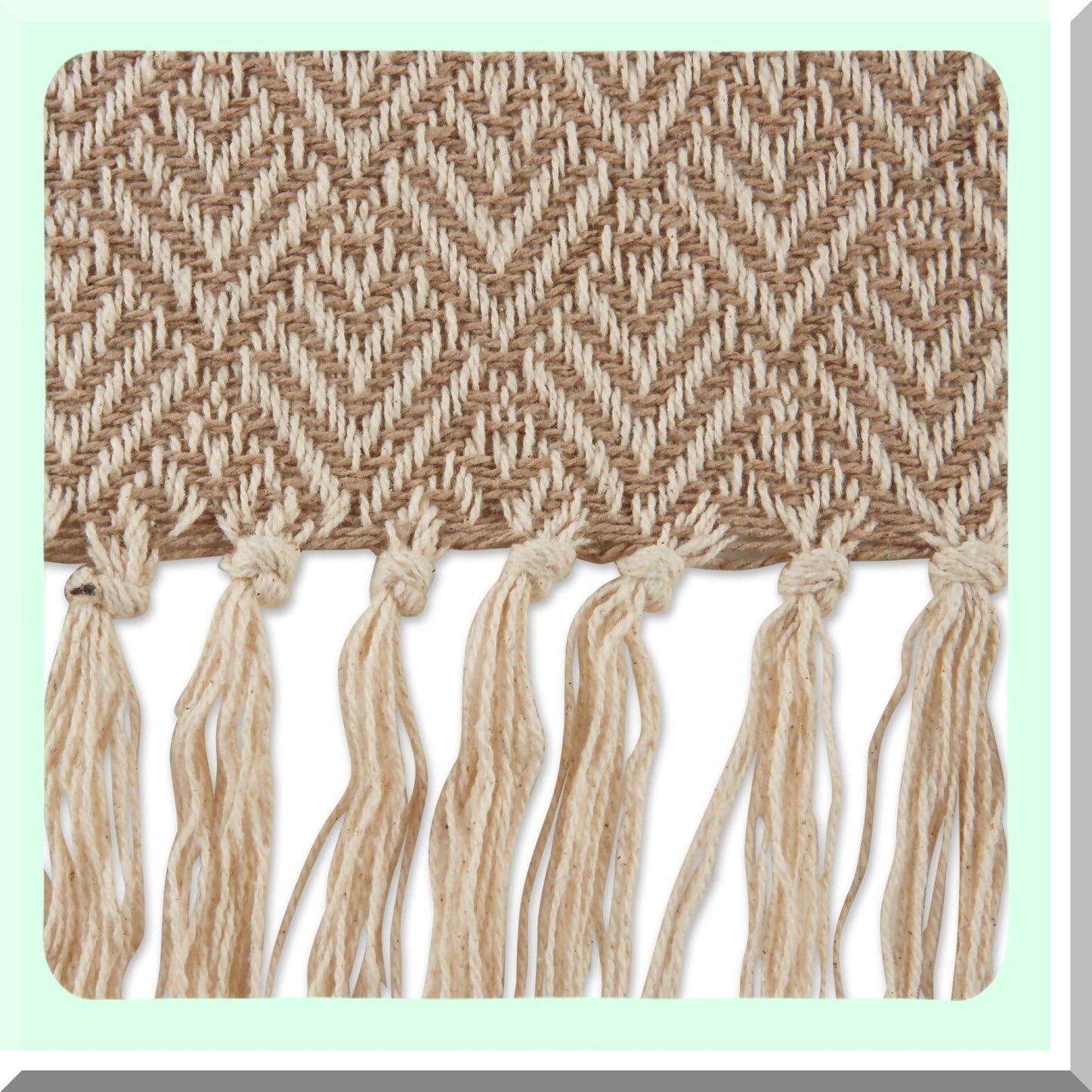 LuxWeave Stone Cotton Diamond Throw - 50x60