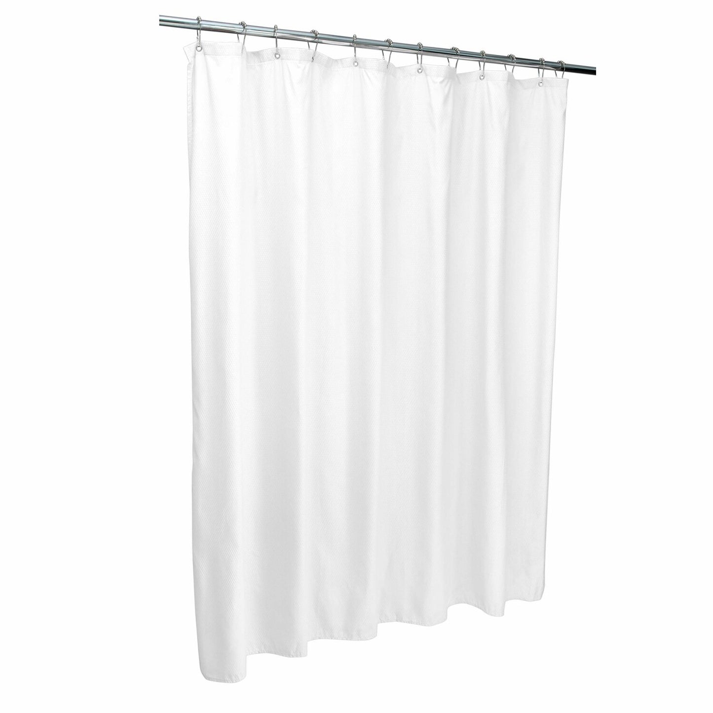 White 70"x72" Microfiber Shower Curtain Liner