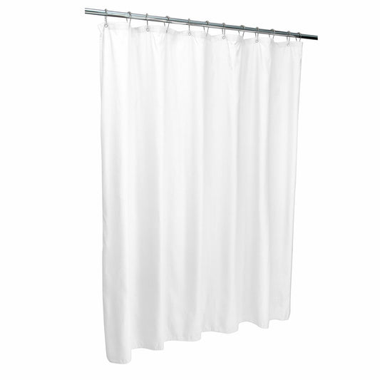 White 70"x72" Microfiber Shower Curtain Liner