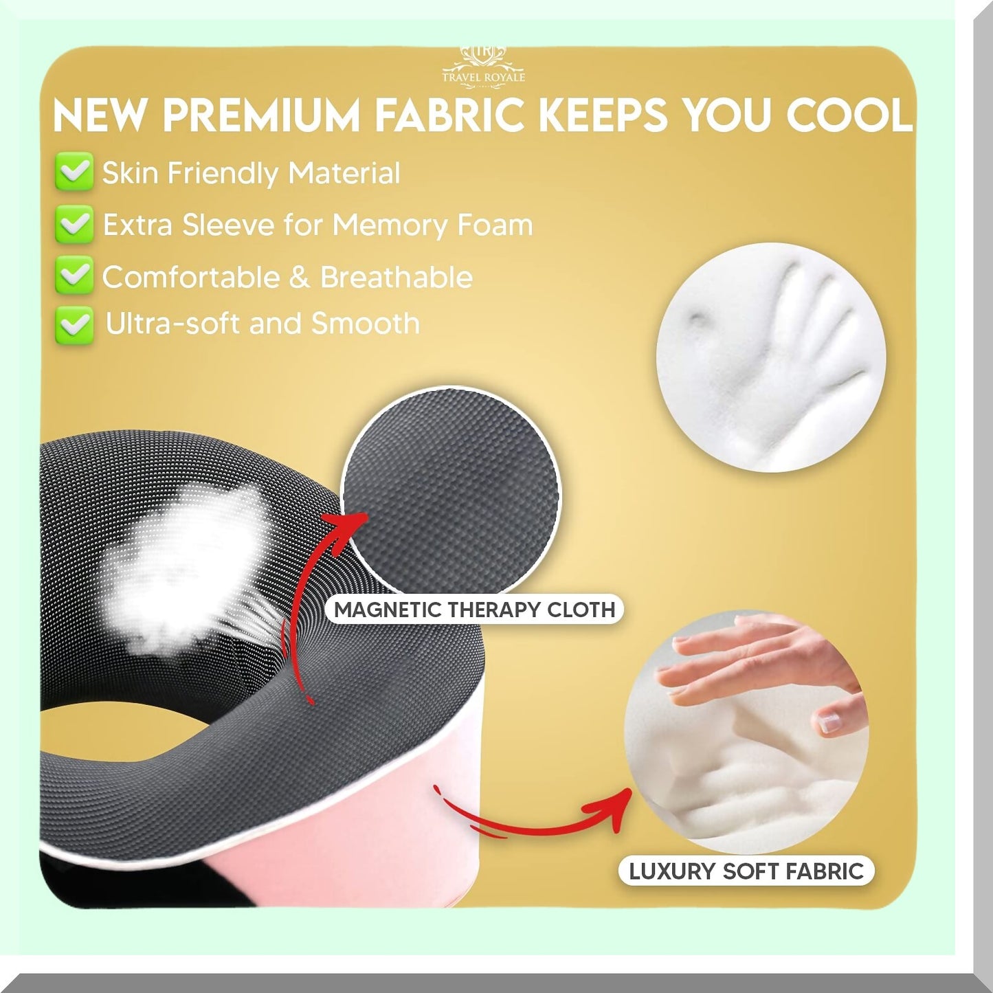 360 Support Memory Foam Neck Pillow - Adjustable Head, Chin, and Neck Support for Airplanes, Cars, and Home - Ergonomic Design with Full Neck Surround - Includes Bundle Cover and Earplugs - Pink