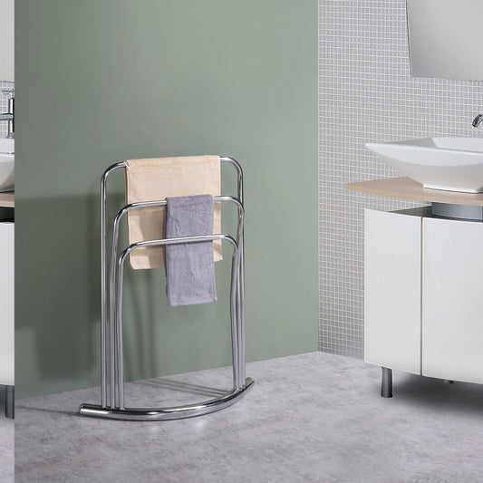 Metal 3-Tier Freestanding Bathroom Towel Rack Stand