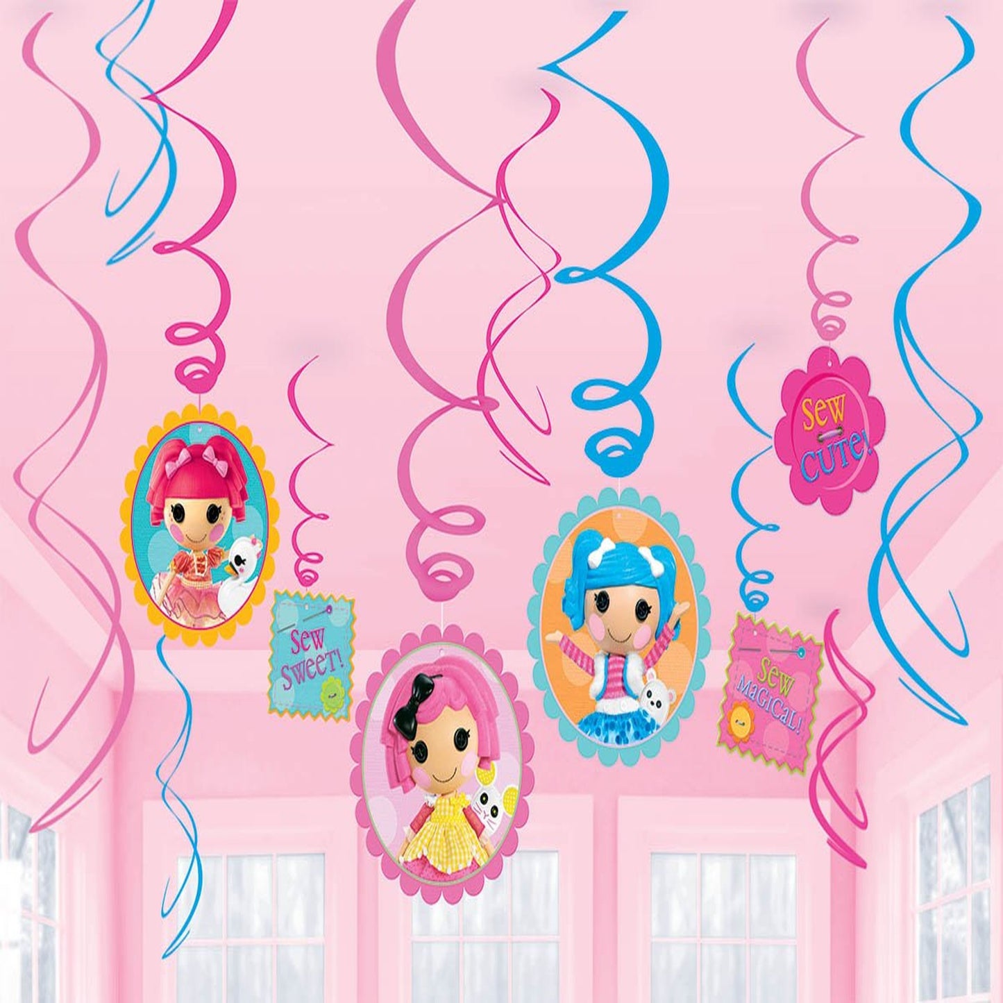 Pink and Blue Swirl Party Decorations Pack
