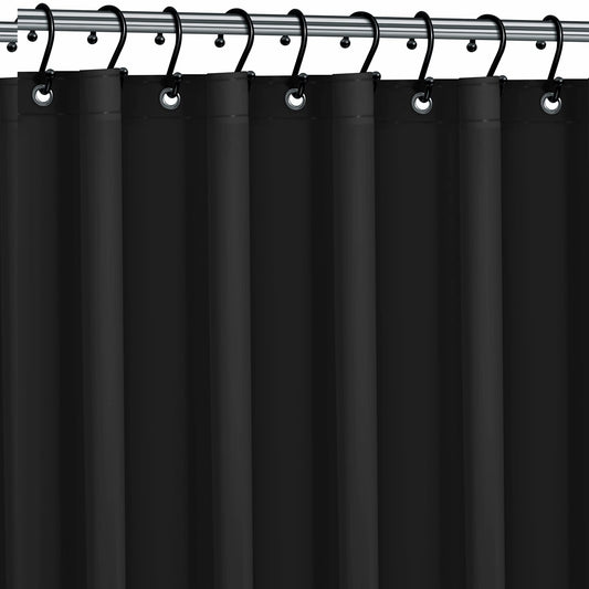 Premium Black Shower Curtain Liner 72x72 inches
