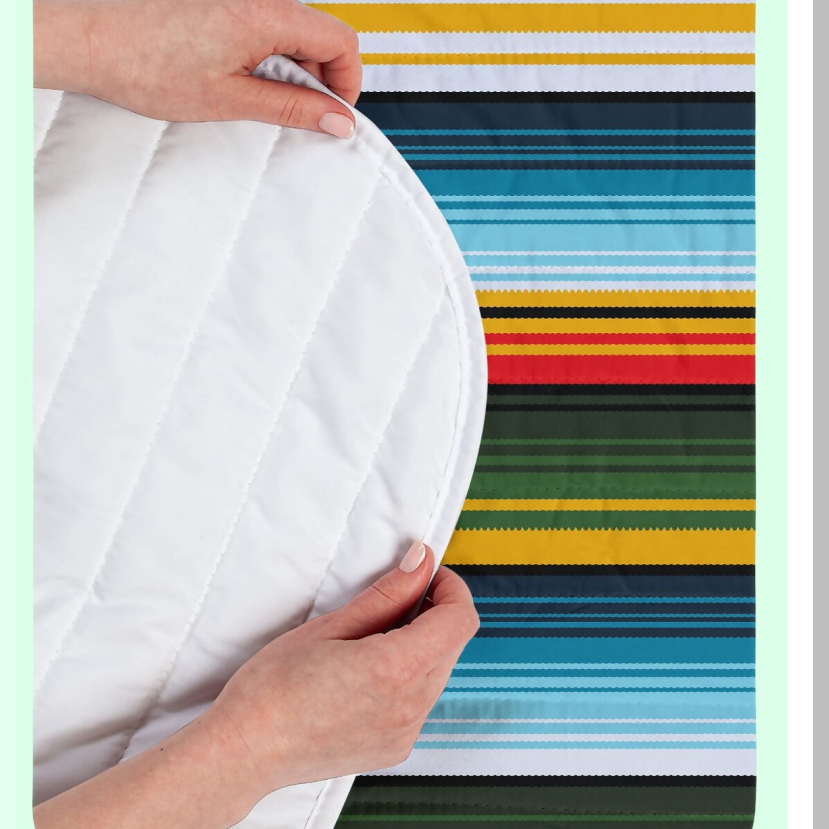 Sunshine Dreams Microfiber Bedspread Set - Mexican Inspired Handwoven Stripes Comforter with Pillow Shams - Queen Size Yellow Bedding Set