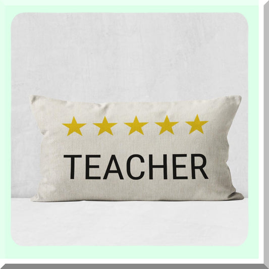 Teacher's Appreciation Pillow Cover - Unique Gift for Women Educators - Best Teacher Gifts for Classroom Decor - 12x20 Teacher Gift