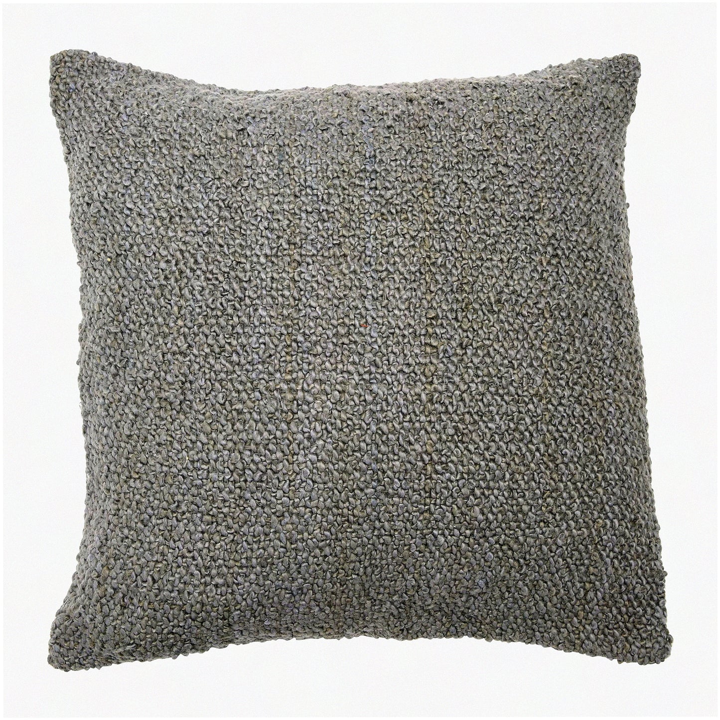 Boucle Cotton Square Pillow Cover - Decorative Grey Cushion Case for 20x20 Inch Pillows - Soft and Stylish Home Decor Accent