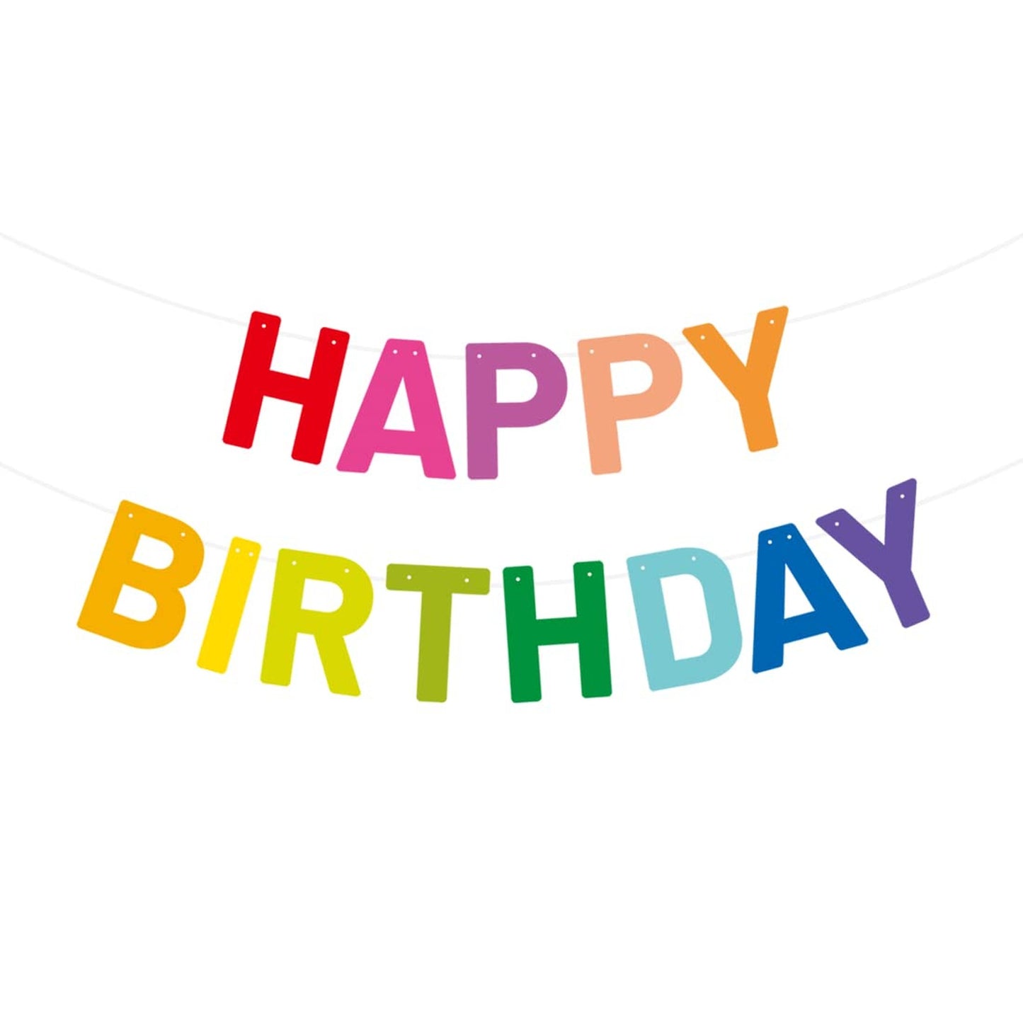 Rainbow Bliss Birthday Banner - Pre-Strung Party Decorations for 9.84 Feet of Festive Fun! No DIY Needed, Perfect for Birthday Celebrations!