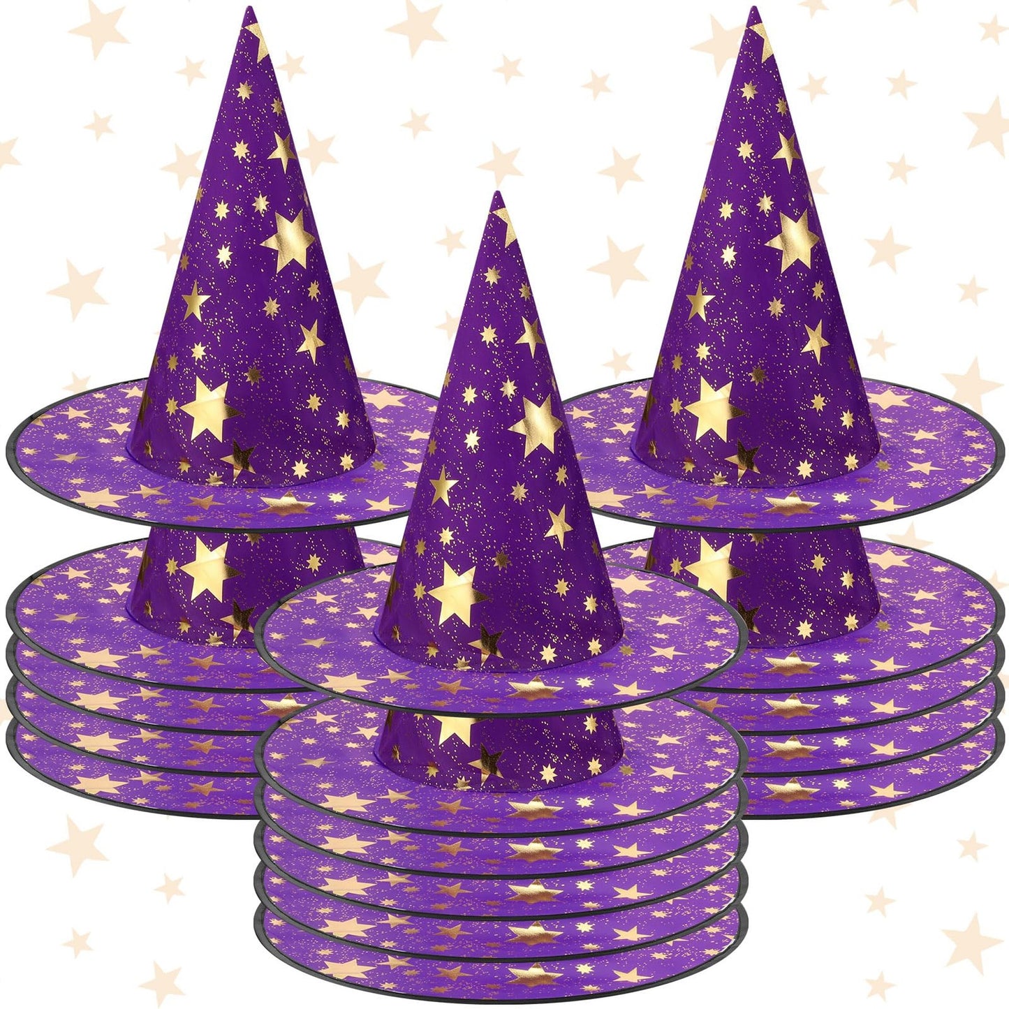 Purple Party Hats Collection - Trendy Hats for Girls & Women - Fancy Dress Accessories - Modern Hat Set for Kids - 16 Pieces