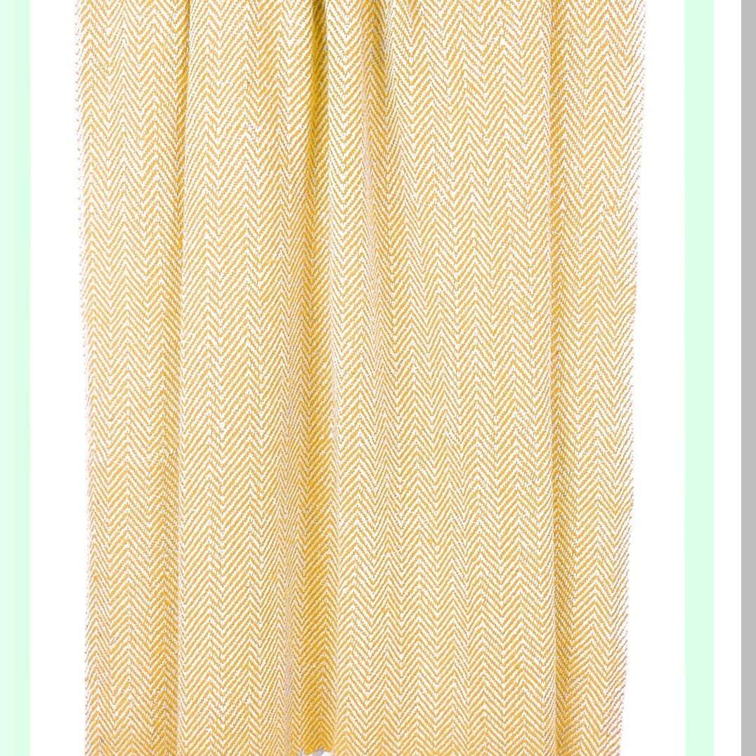 Marigold Handloomed Chevron Cotton Throw Blanket, 50x60