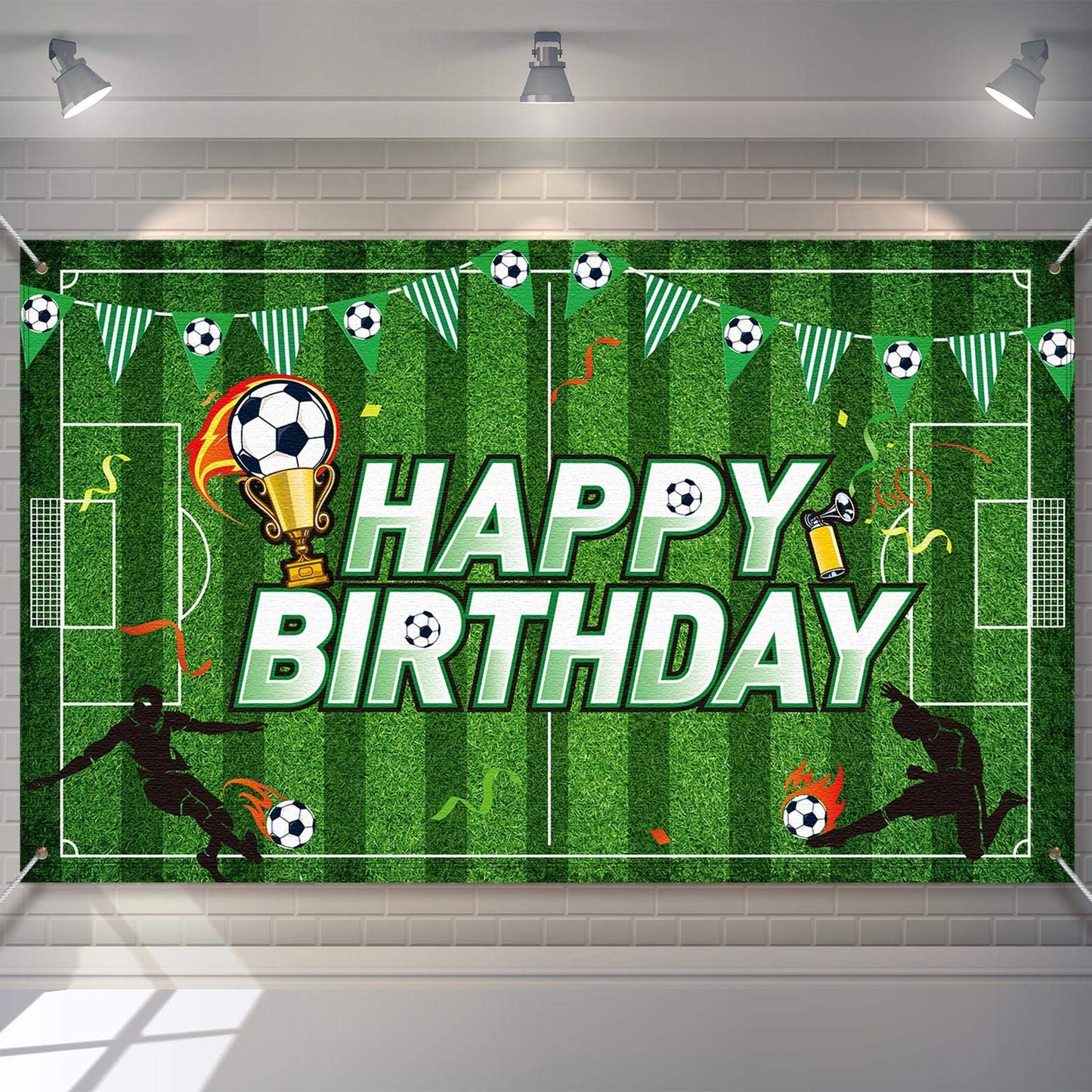 Soccer Birthday Party Backdrop for Kids and Boys