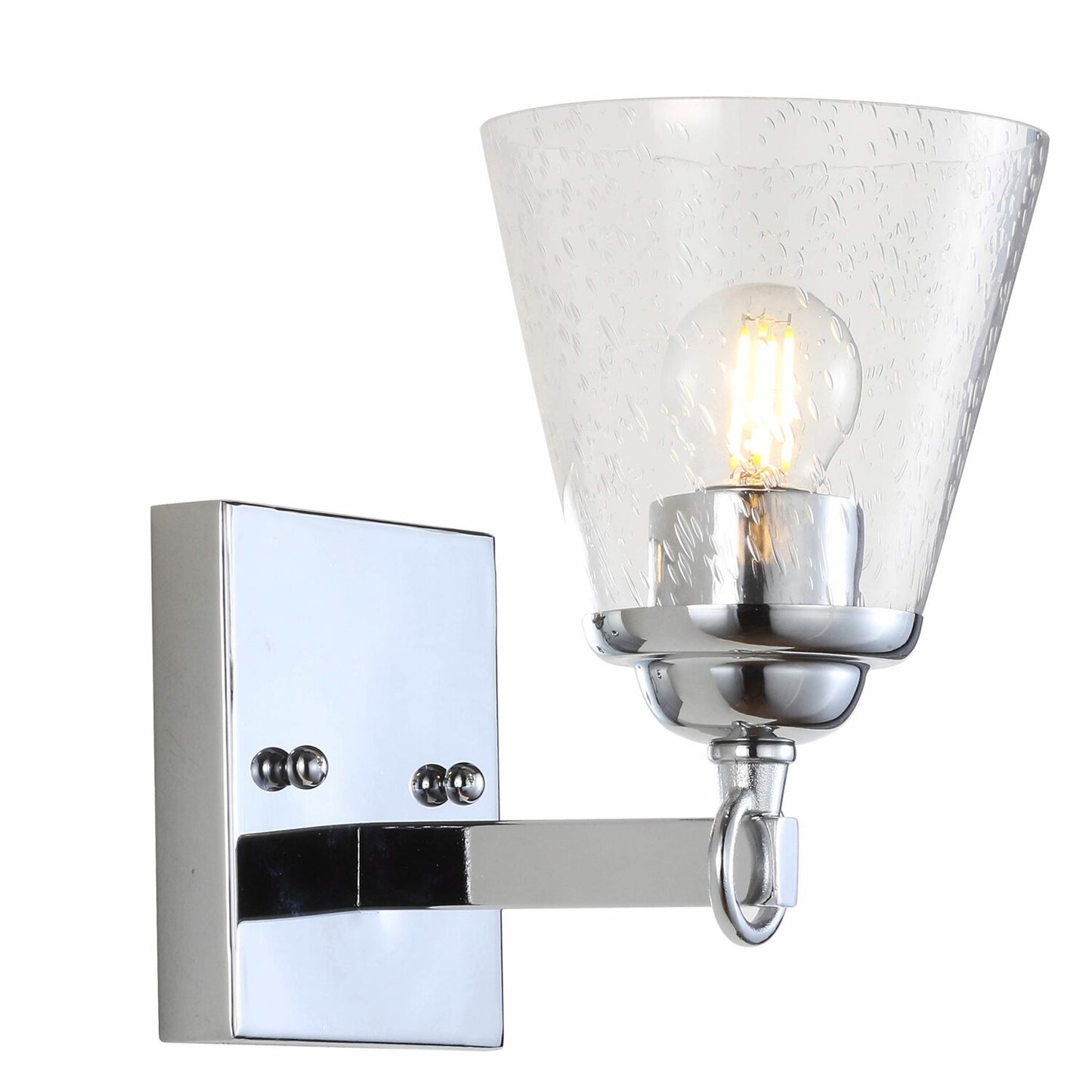 Marion 5" Hurricane Metal/Gl Vanity Light Chrome