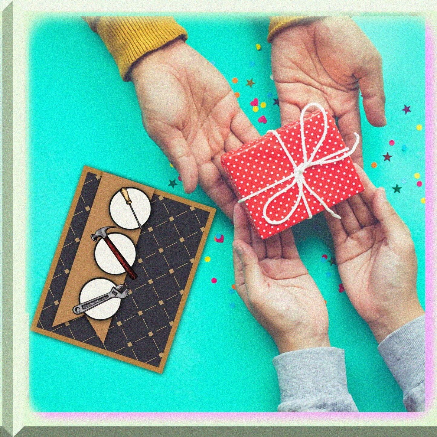 Silicone Clear Stamps Vintage Toolbox Set