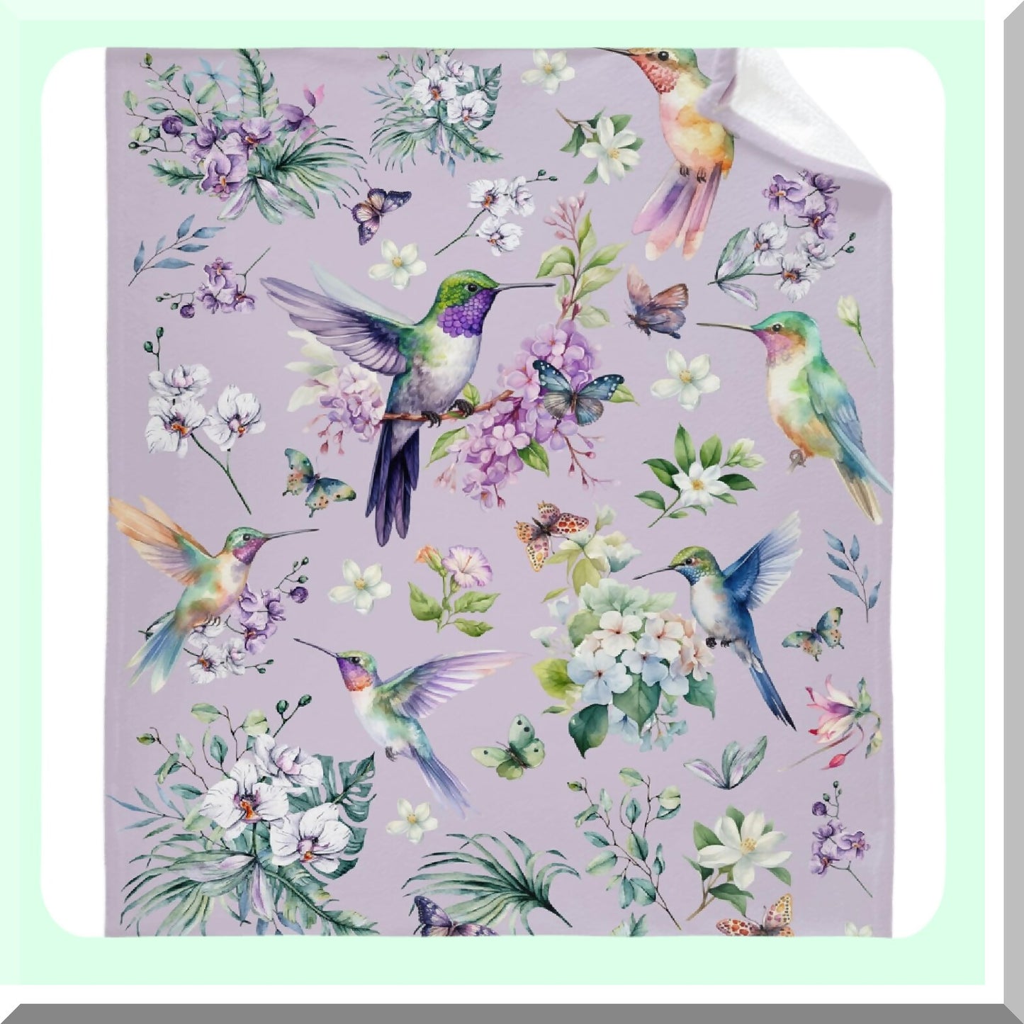 CozyNest Hummingbird Flannel Throw - Ultra Soft, Lightweight, All-Season Blanket, Perfect Gift for Pets, 40"x30""