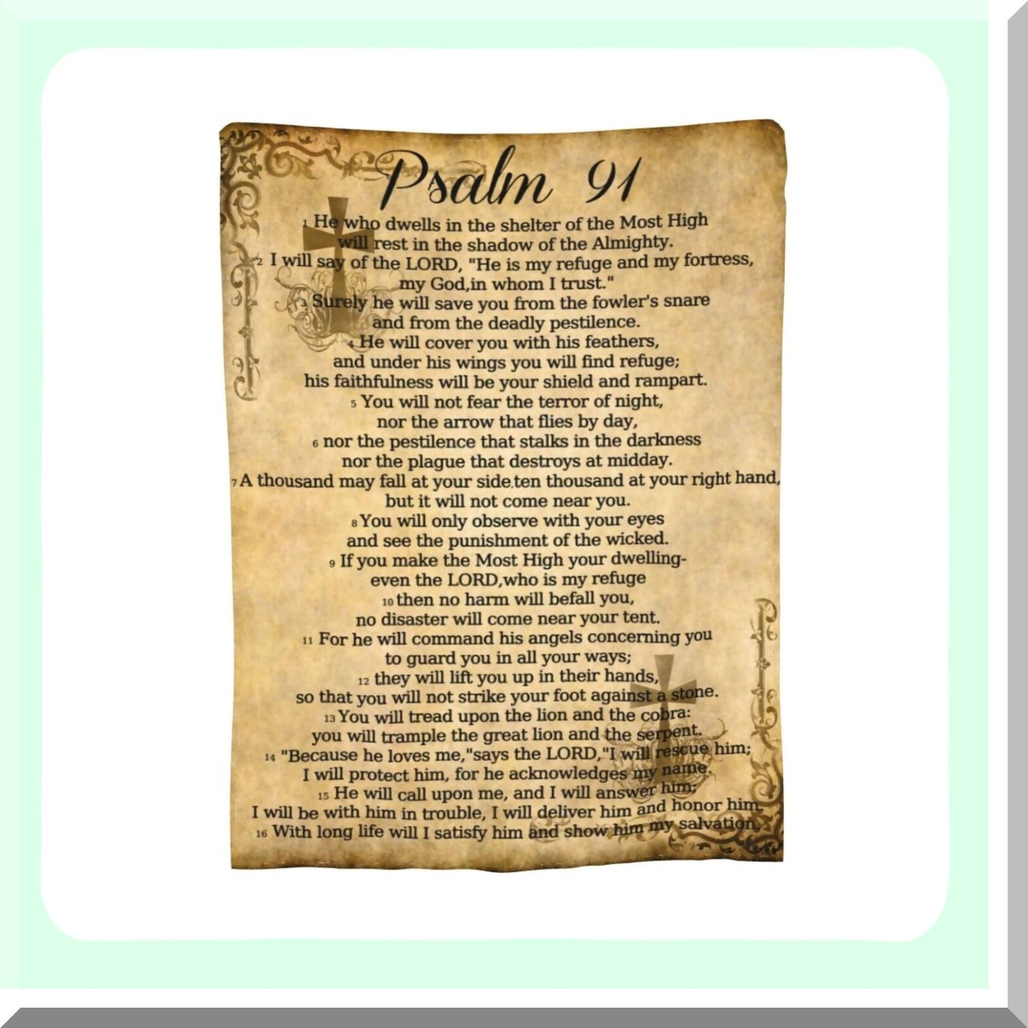 FaithShield Psalm 91 Cozy Throw - Soft, Lightweight, and Warm Religious Blanket for Women and Men