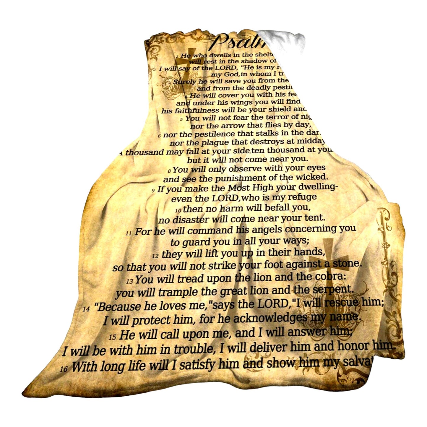 FaithShield Psalm 91 Cozy Throw - Soft, Lightweight, and Warm Religious Blanket for Women and Men