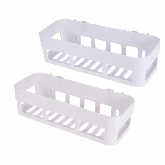 2pcs White Bathroom Storage Baskets