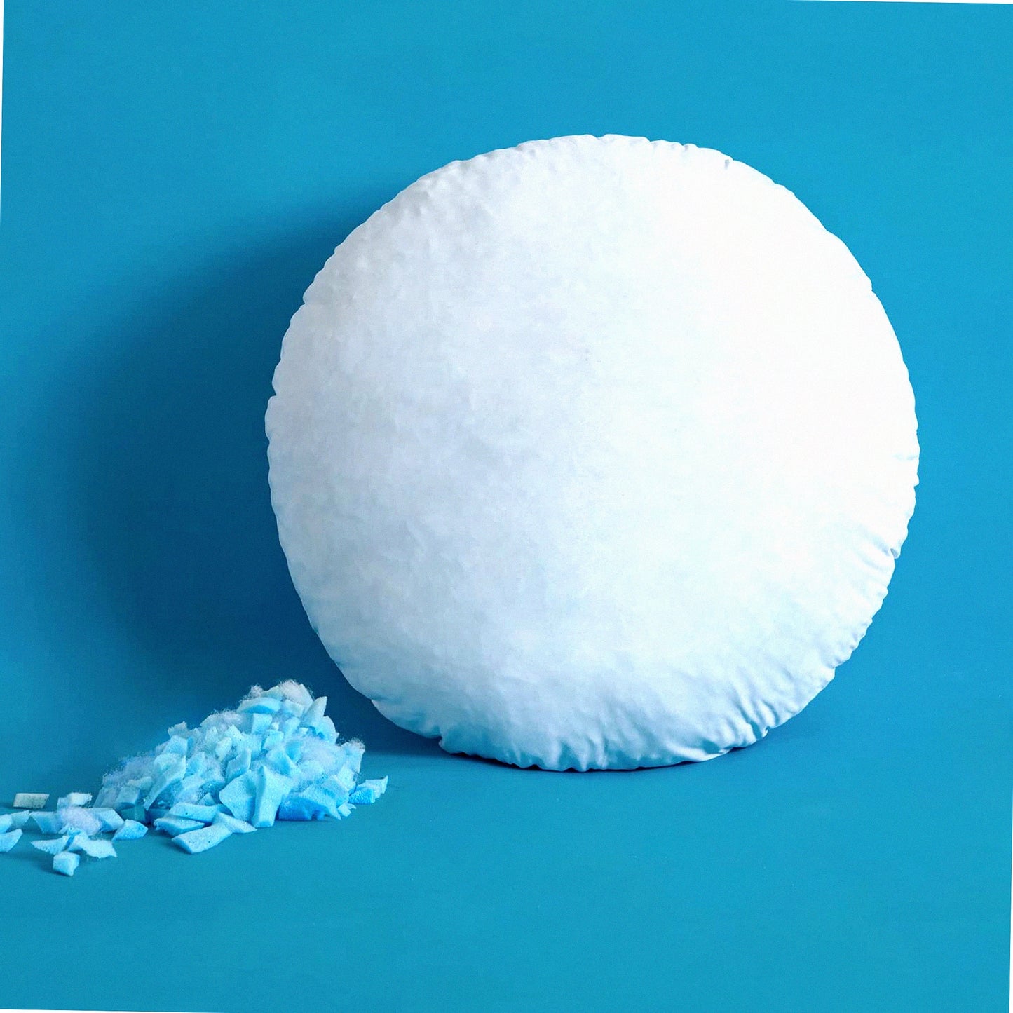 MemoryFoam Round Cushion Insert - Decorative Floor Pillow Stuffer for Couch, Bed, Sofa & Meditation. 18 Inch Lumbar Sham Forms for Comfort & Style.