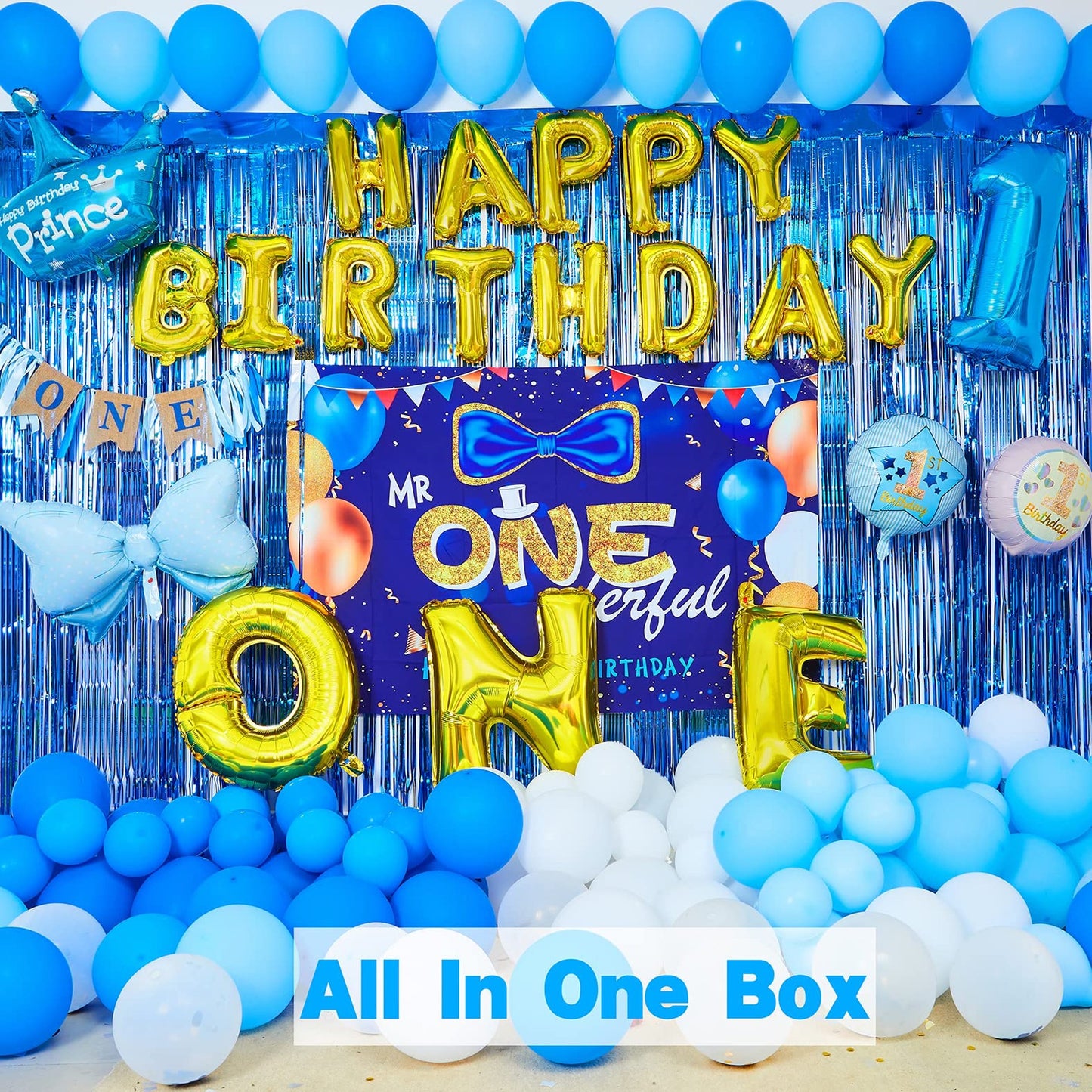 Baby Boy First Birthday Decorations Pack