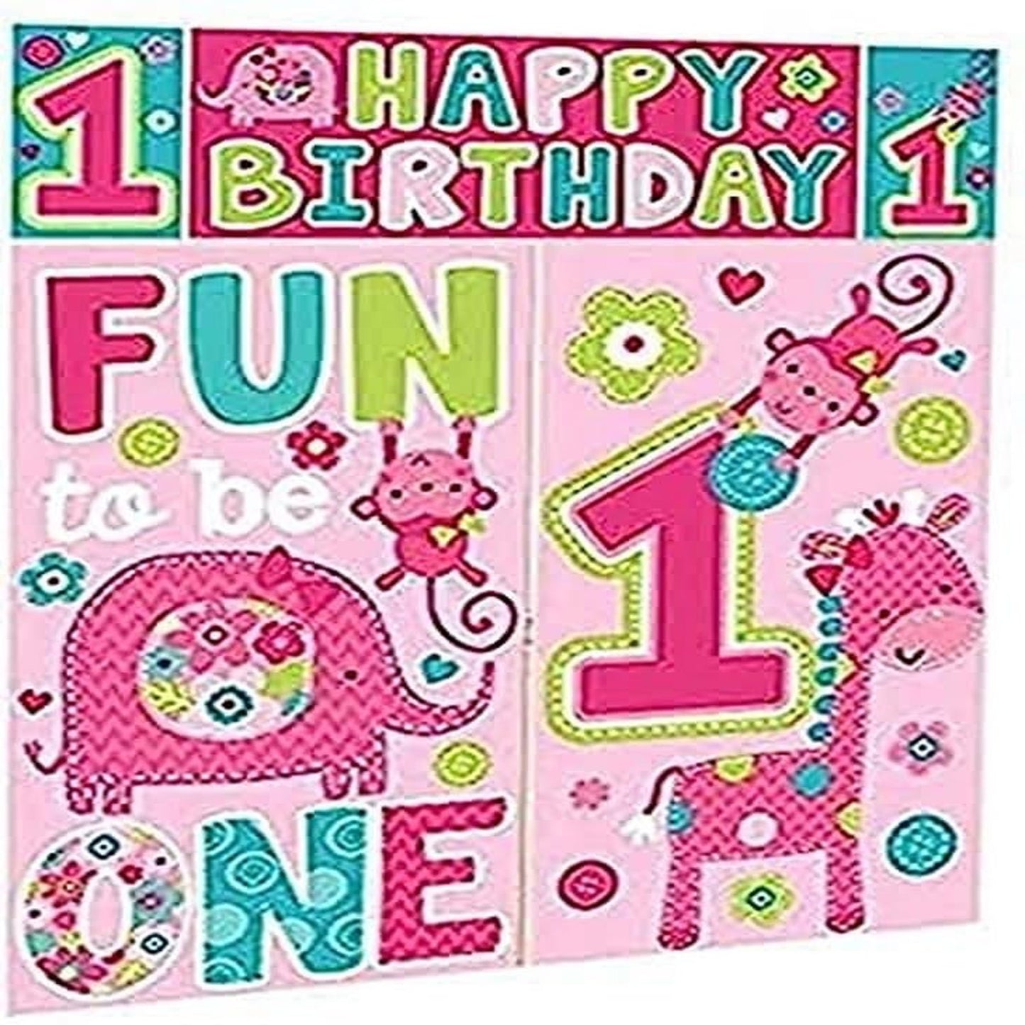 One Wild Girl Scene Setters Wall Decorations for First Birthday