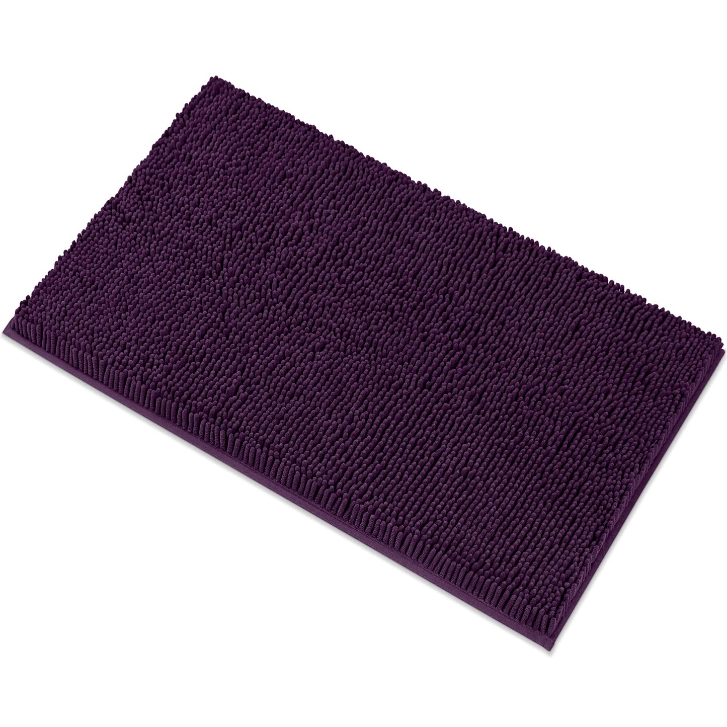Chenille Microfiber Bath Mat 20x32 Plum