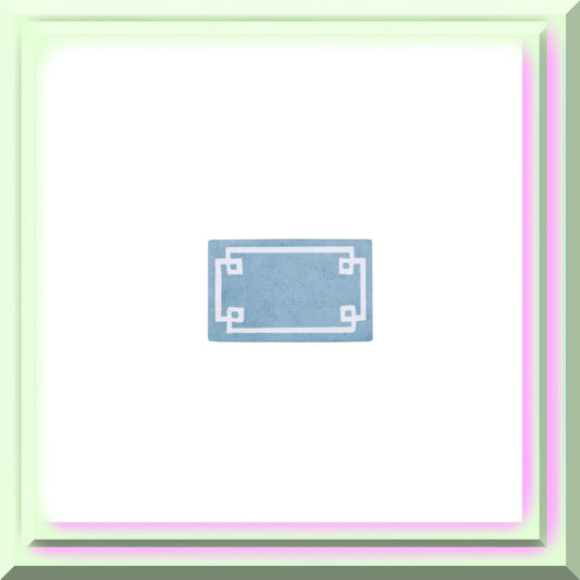 Cotton Bathroom Rug 20x30 Blue Non Slip