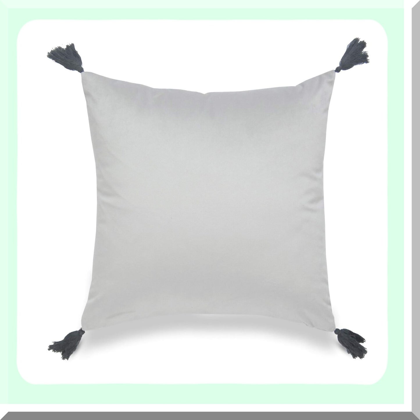 Gray Solid Tel Decorative Throw Pillow Cover - 20"x20" - Couch, Sofa, Bed - Neutral Home Decor Accent - Soft Cushion Case - Modern Living Room Accessory