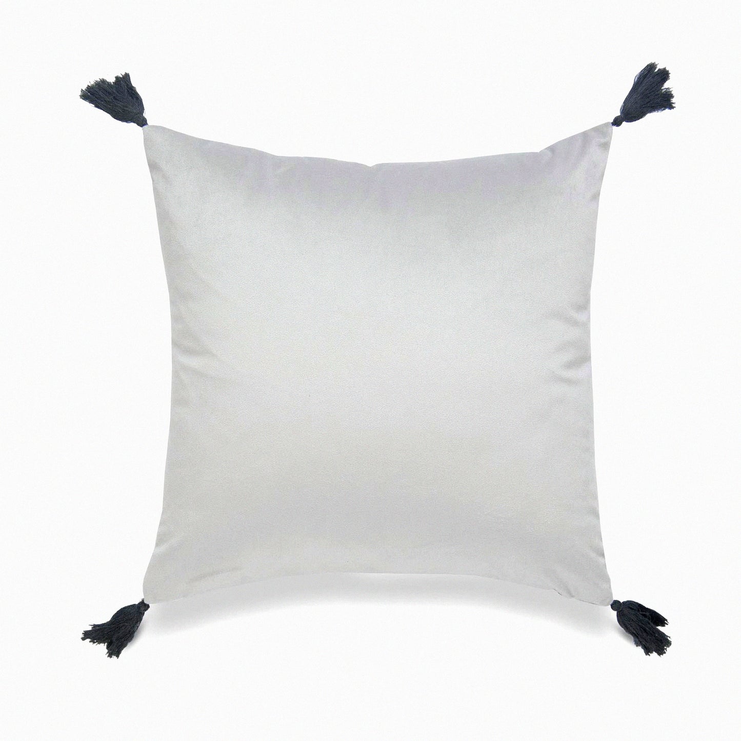 Gray Solid Tel Decorative Throw Pillow Cover - 20"x20" - Couch, Sofa, Bed - Neutral Home Decor Accent - Soft Cushion Case - Modern Living Room Accessory