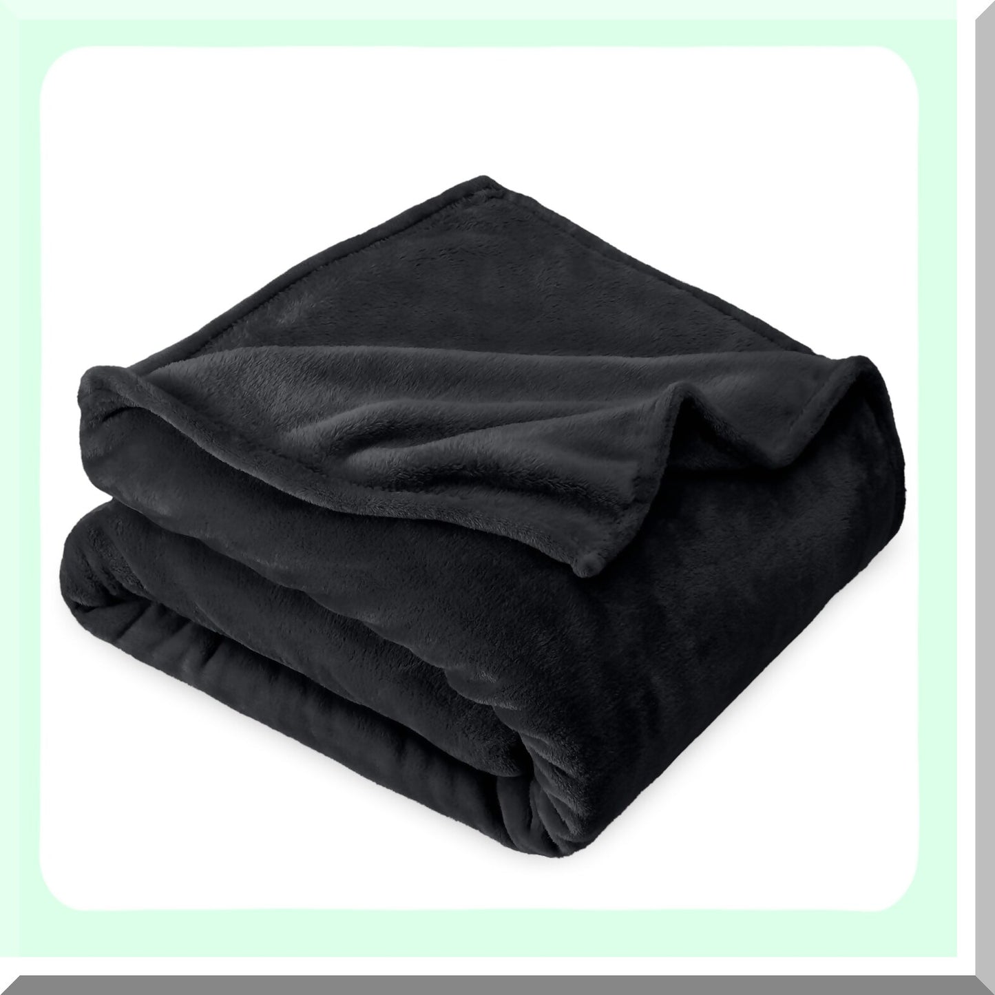 CozyLux Microplush Fleece Blanket - Ultra Soft, Lightweight, Warm Twin/Twin XL Blanket for Bed, Sofa, Couch, Camping, Travel - Black