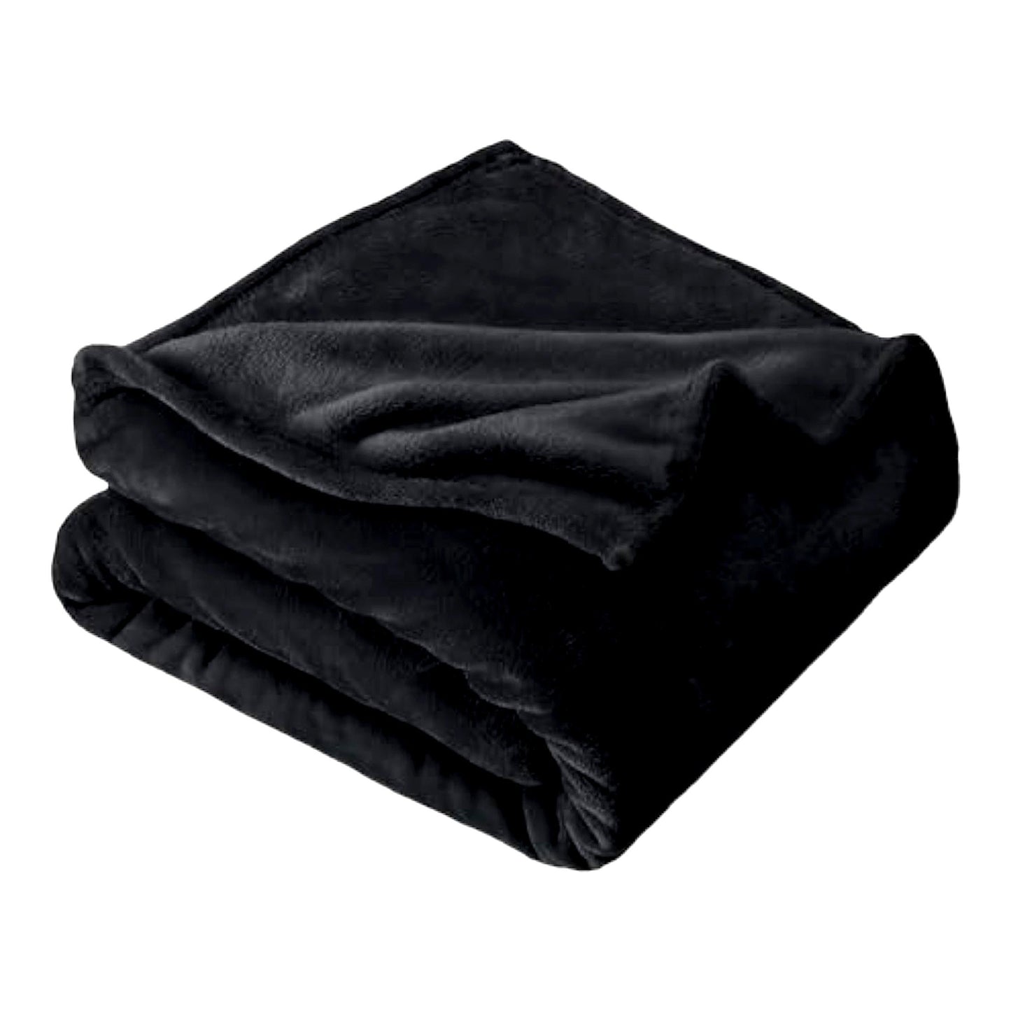CozyLux Microplush Fleece Blanket - Ultra Soft, Lightweight, Warm Twin/Twin XL Blanket for Bed, Sofa, Couch, Camping, Travel - Black