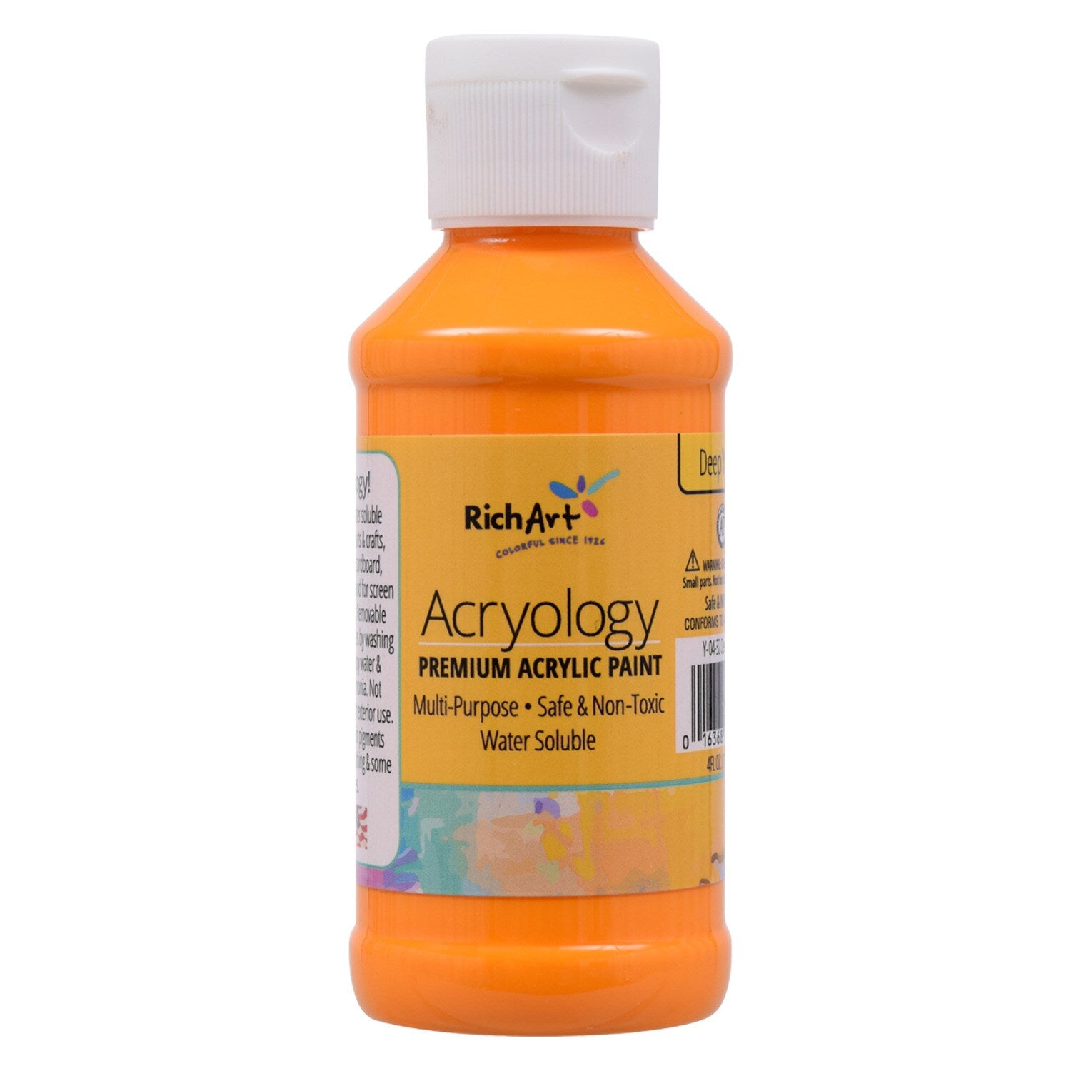 Rich Art Premium Acrylic Deep Yellow Paints, 4-fl.oz. Containers (Pack of 24)