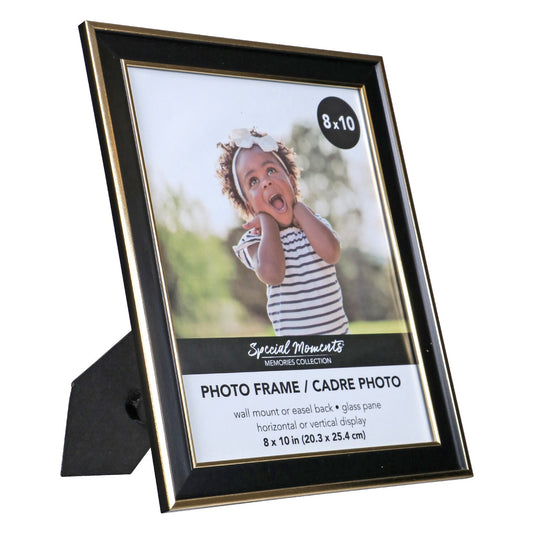 Special Black with Double Gold Trim Picture Frames, 8x10 in. (Pack of 12)