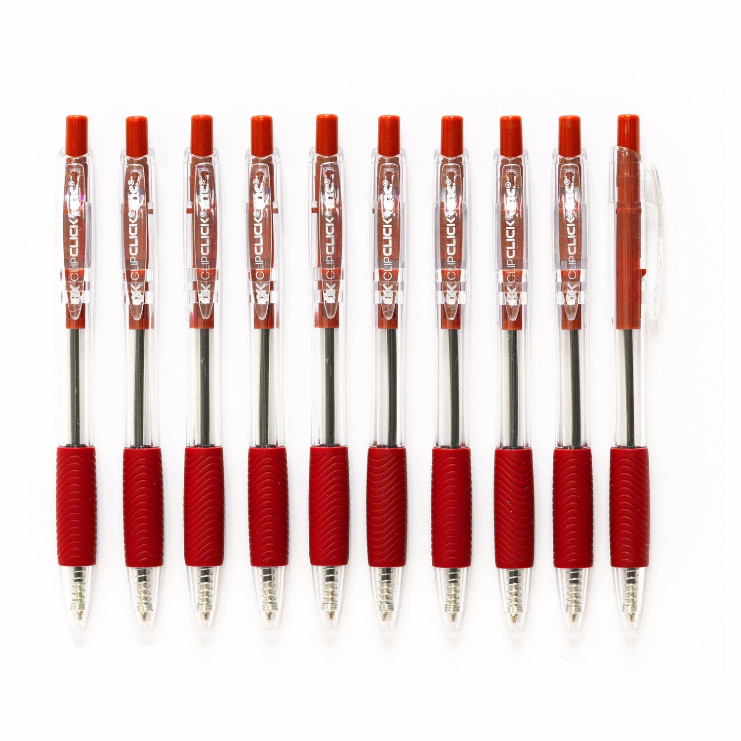 Inc. ClipClicks Red Ballpoint Pens, 10-ct. (Pack of 44)
