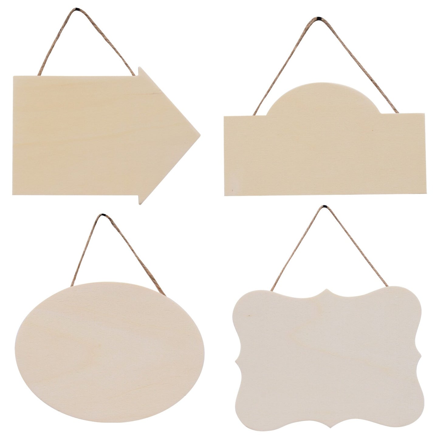 Crafter's Square DIY Wood Plaques (Pack of 24)