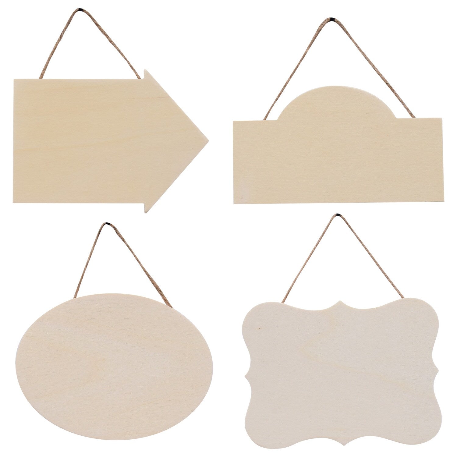Crafter's Square DIY Wood Plaques (Pack of 24)