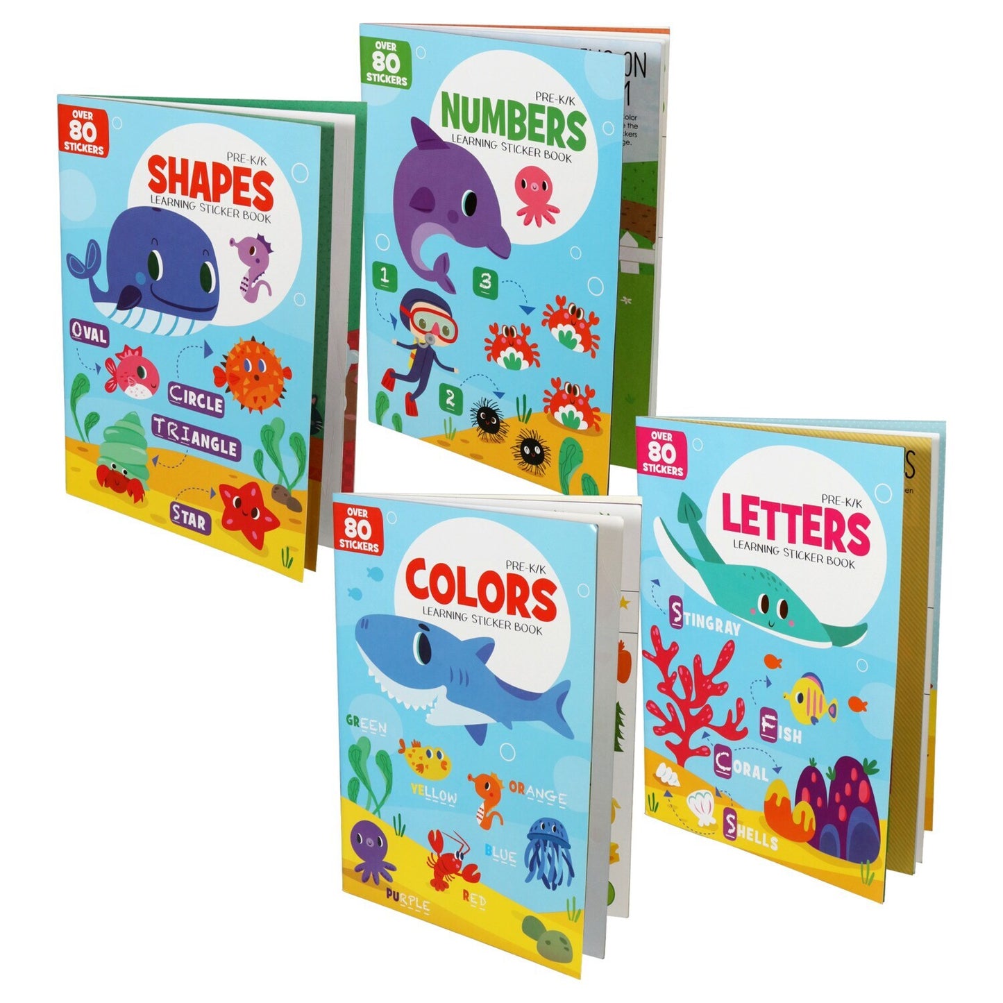 Kids Learning Sticker Activity Books, 10.5x7.5-in. (Pack of 24)