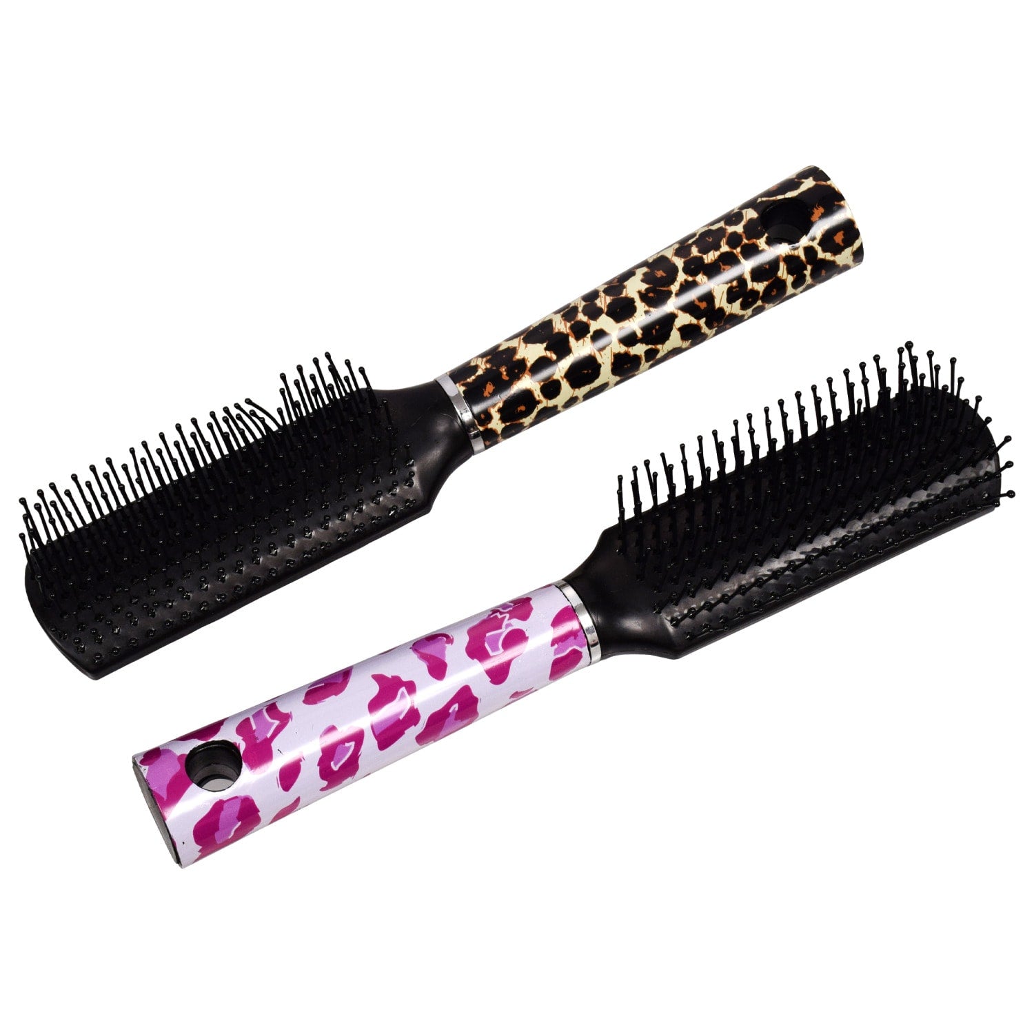 Animal Printed Plastic Hair Brushes, 8.375 in. (Pack of 24)
