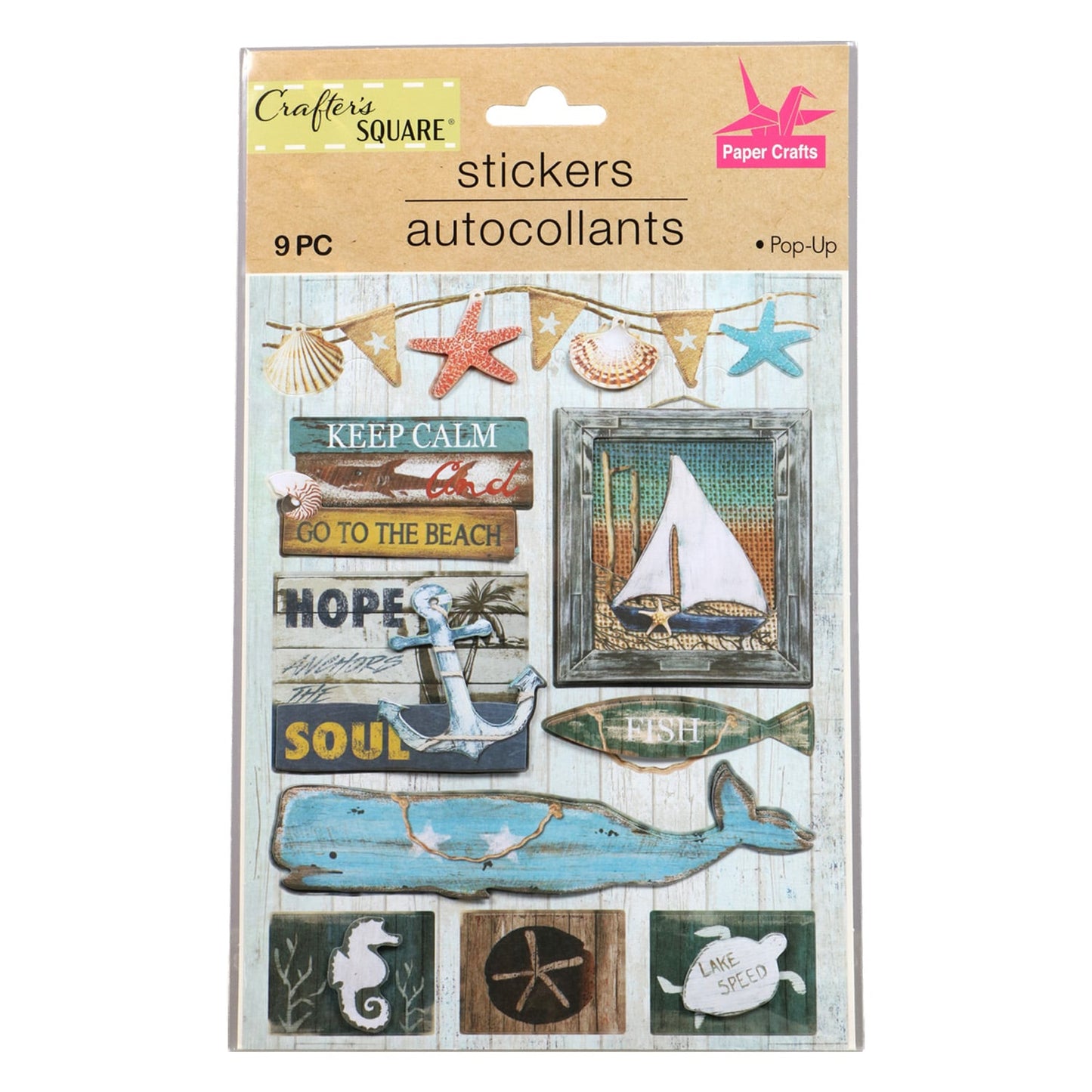 Crafter's Square Assorted Watercolor Pop-Up Stickers (Pack of 36)
