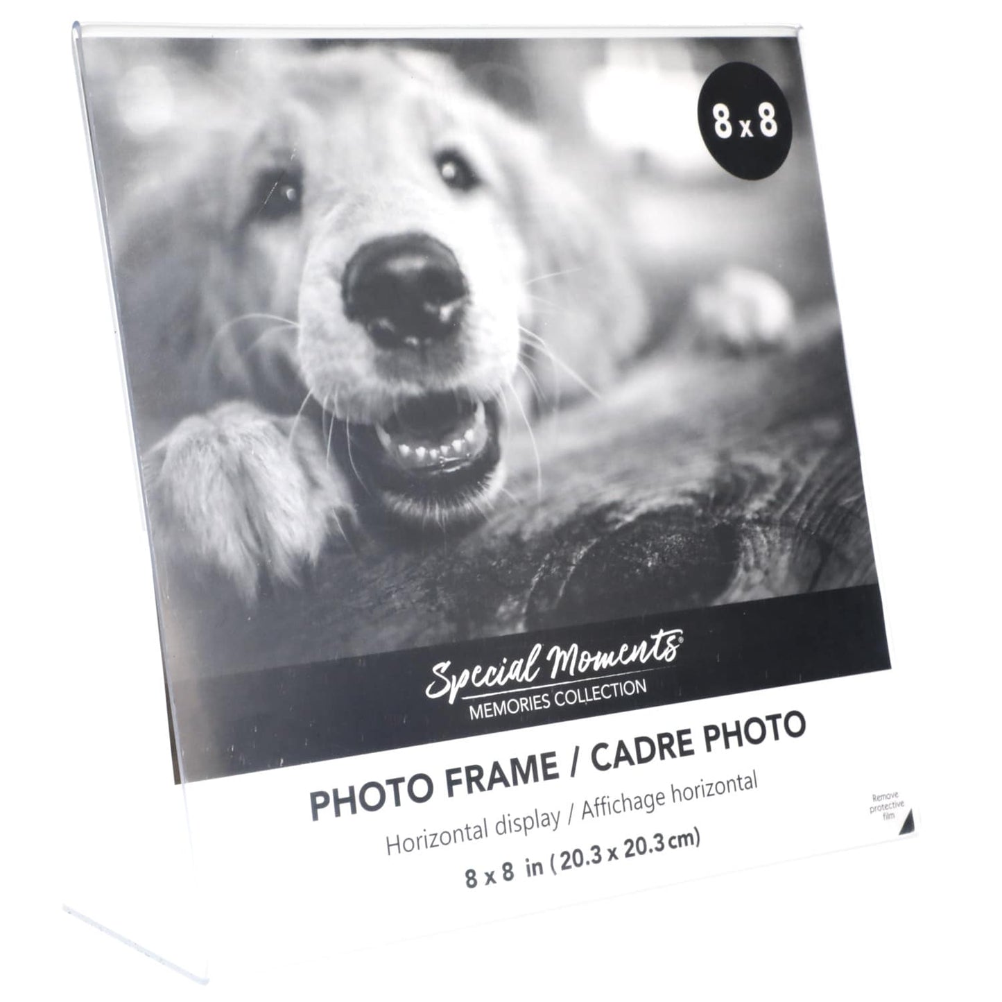 Freestanding Borderless Vertical Plastic Photo Frames, 8x8 in (Pack of 24)