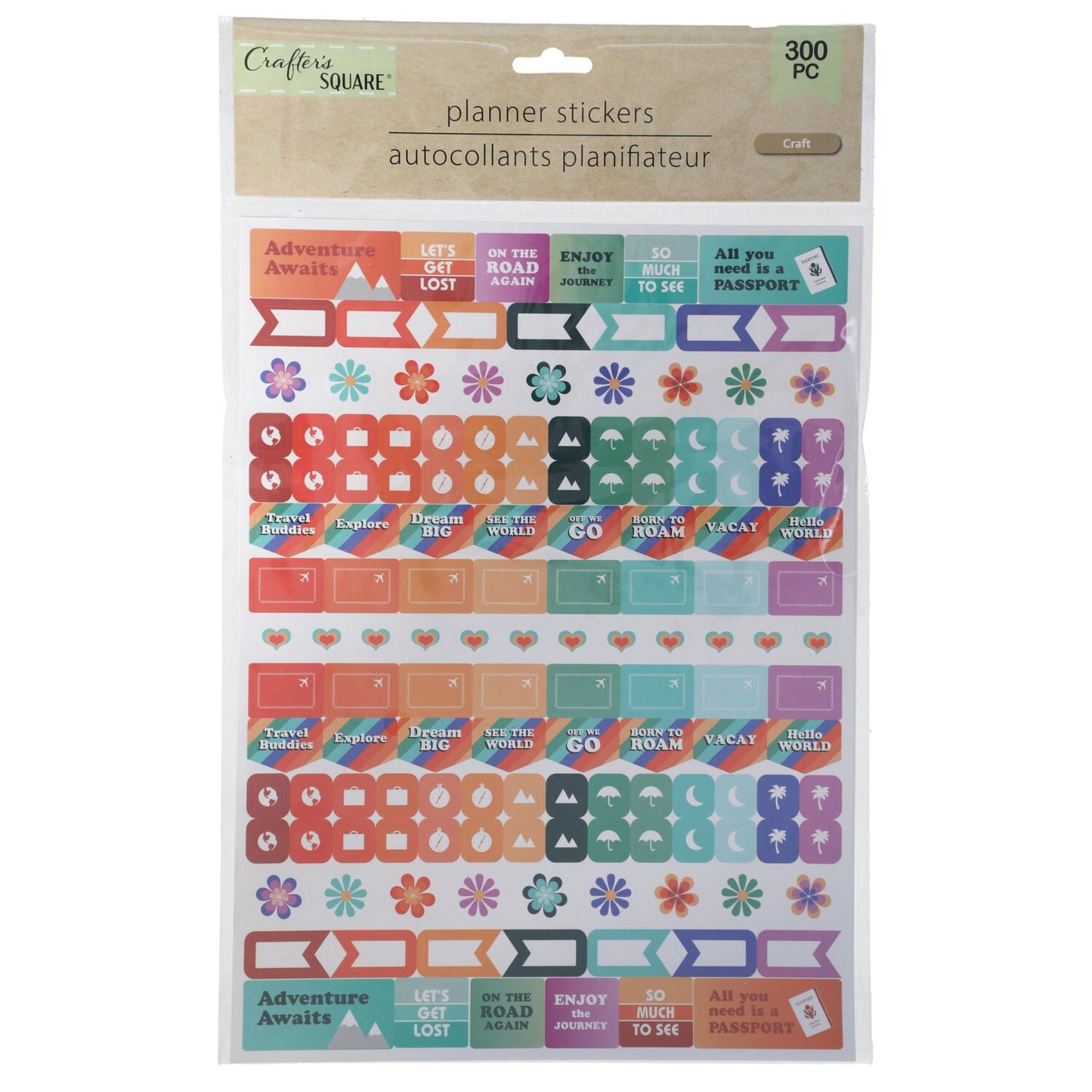 Crafter's Square Colorful Planner Stickers, 300-ct. Packs (Pack of 36)