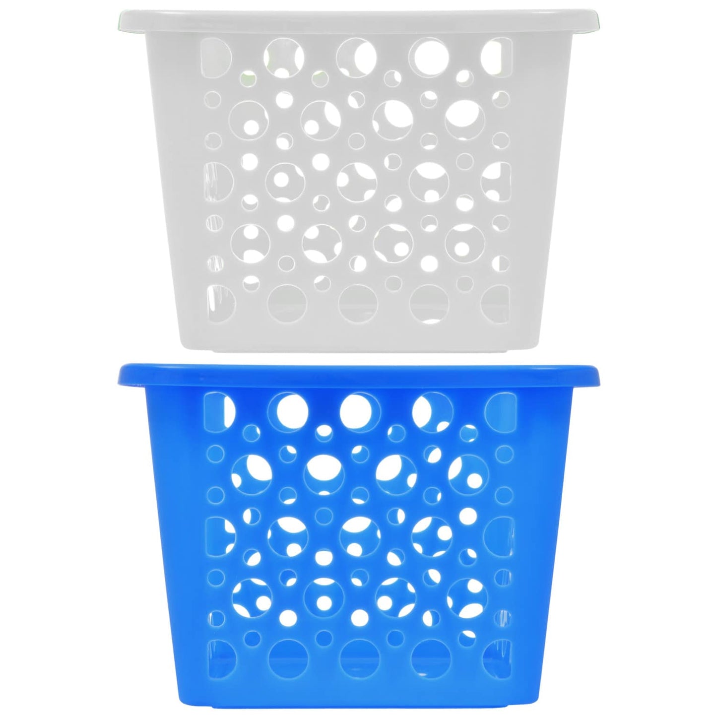 Plastic Slotted Storage Baskets with Handles (Pack of 36)