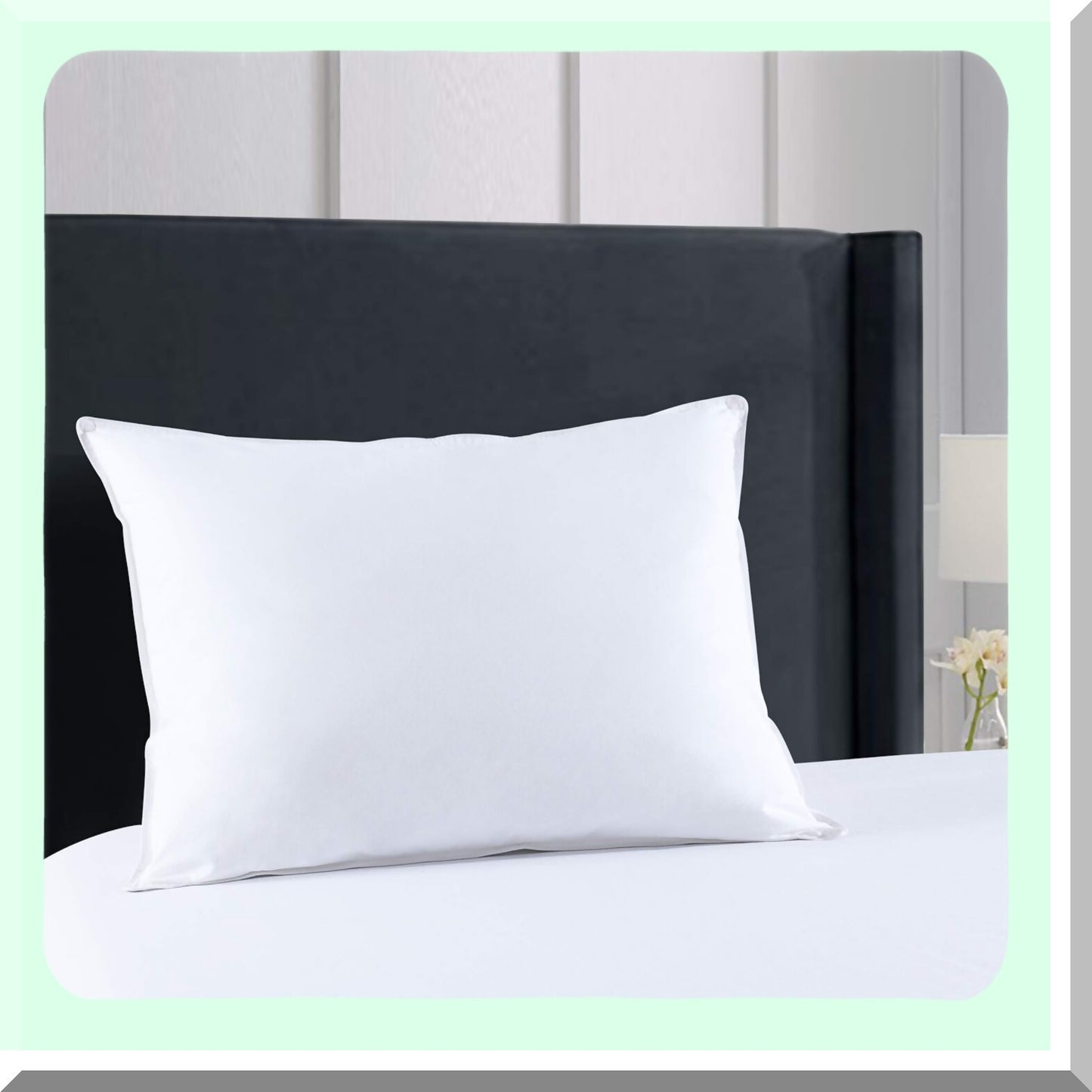 EcoCool Cottonpure Core Pillow - Sustainable, Self-Cooling, 500 Thread Count, Standard Size - Cotton-Filled Bed Pillow for a Restful Sleep