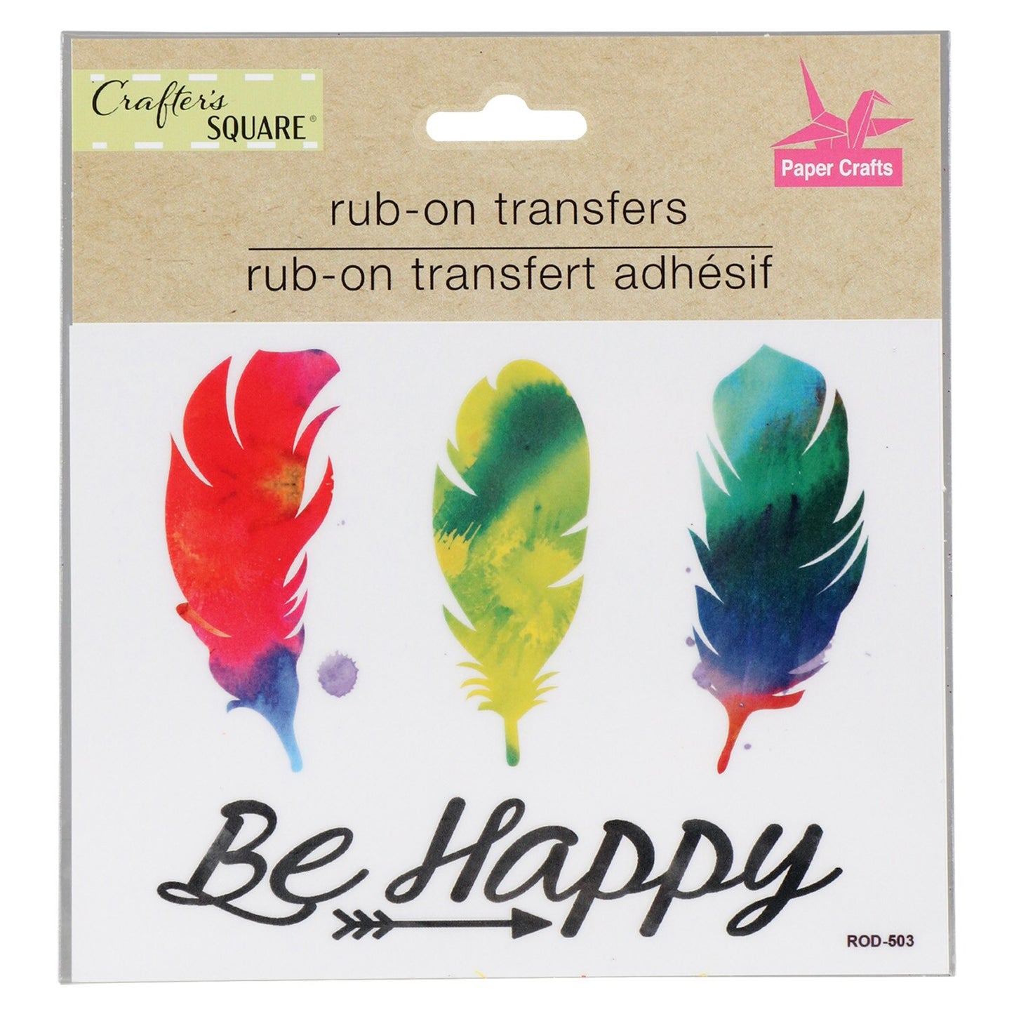 Crafter's Square Rub-On Removable Stickers (Pack of 36)
